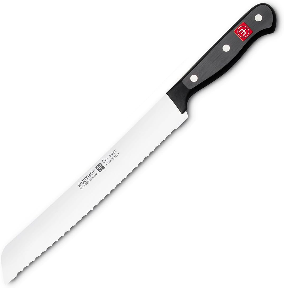 WÜSTHOF Gourmet 9\" Serrated Bread Knife, Black
