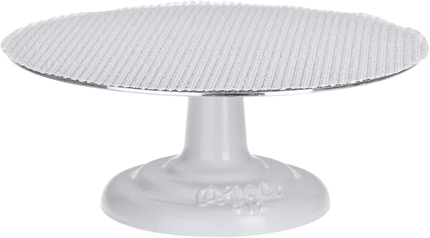 Ateco Revolving Cake Decorating Stand, Aluminum Turntable and Cast Iron Base with Non-Slip Pad, 12-Inch