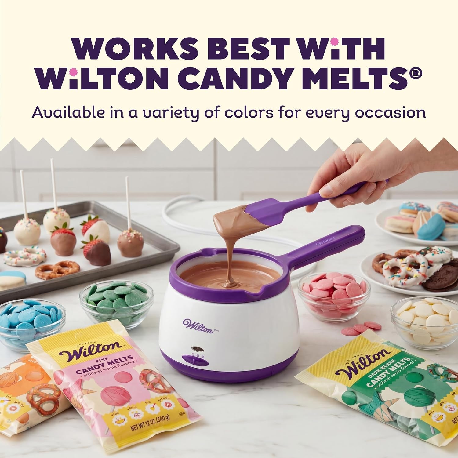 Wilton Candy Melts Candy Melting Pot - Melt Station for Chocolate & Fo