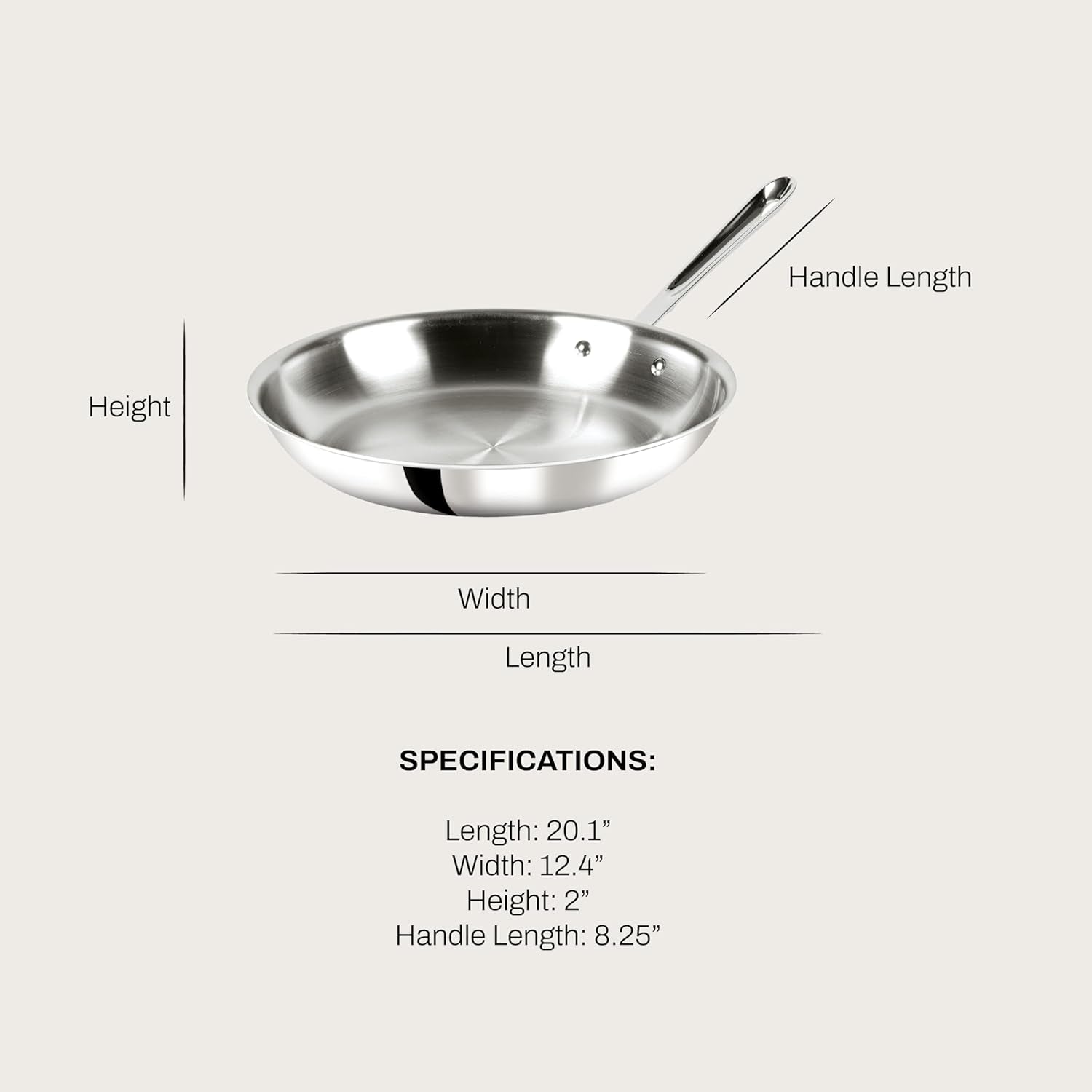 All-Clad D3® Stainless Steel 12 inch Frying Pan- Made in the USA- The Original Bonded Professional Cookware- Oven Safe & Induction Compatible