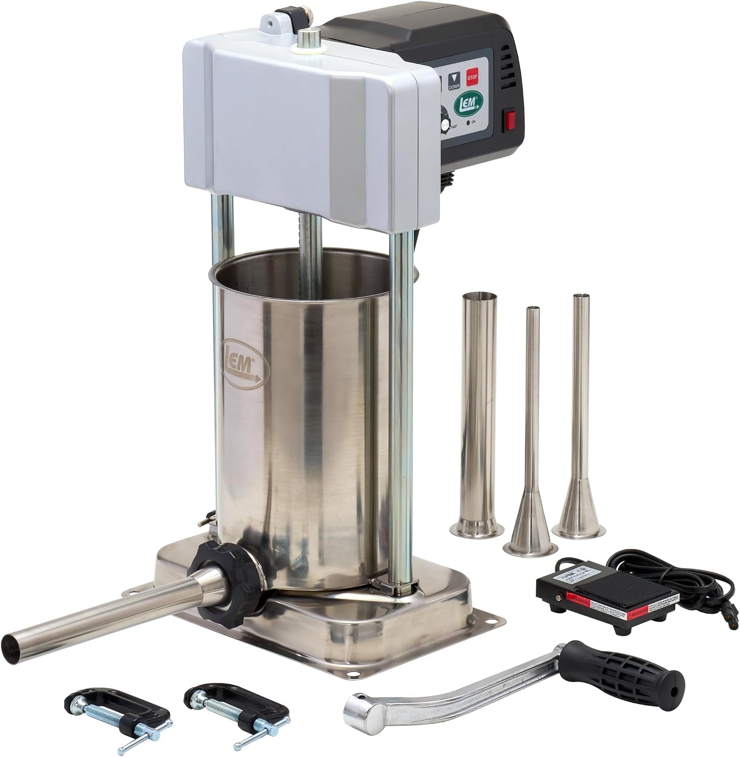 LEM Products BigBite 10 lb Motorized Sausage Stuffer, Stainless Steel