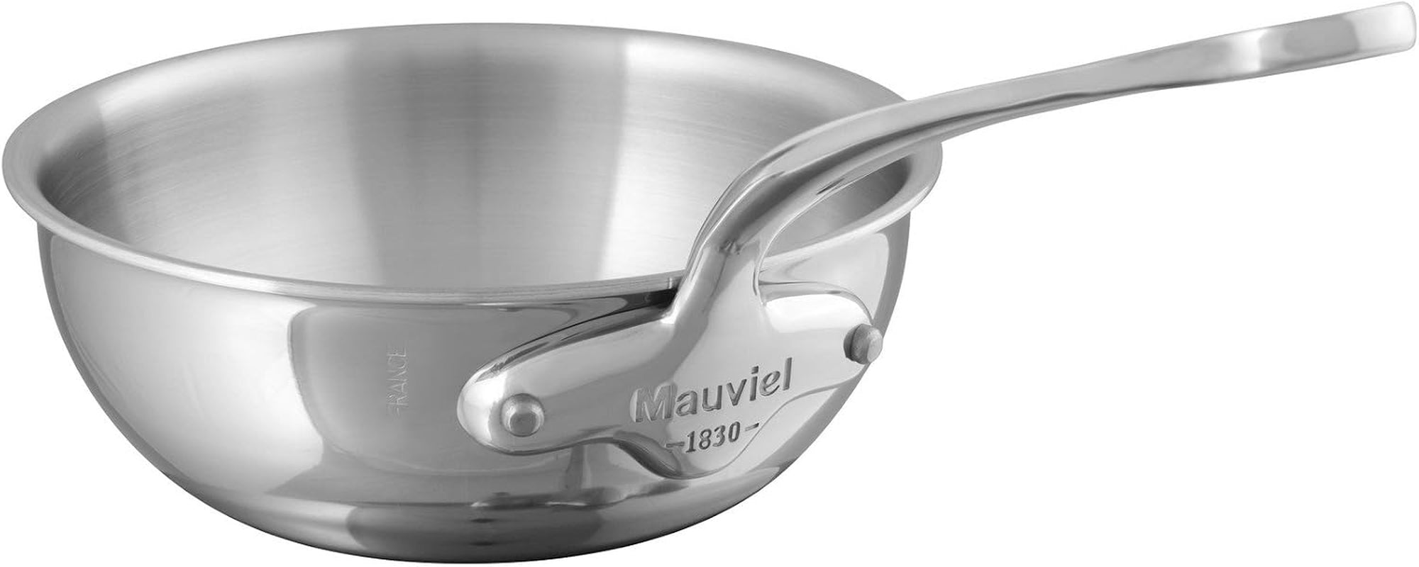 Mauviel M'Cook 5 Ply Polished Stainless Steel Chef Pan 3.4 Qt