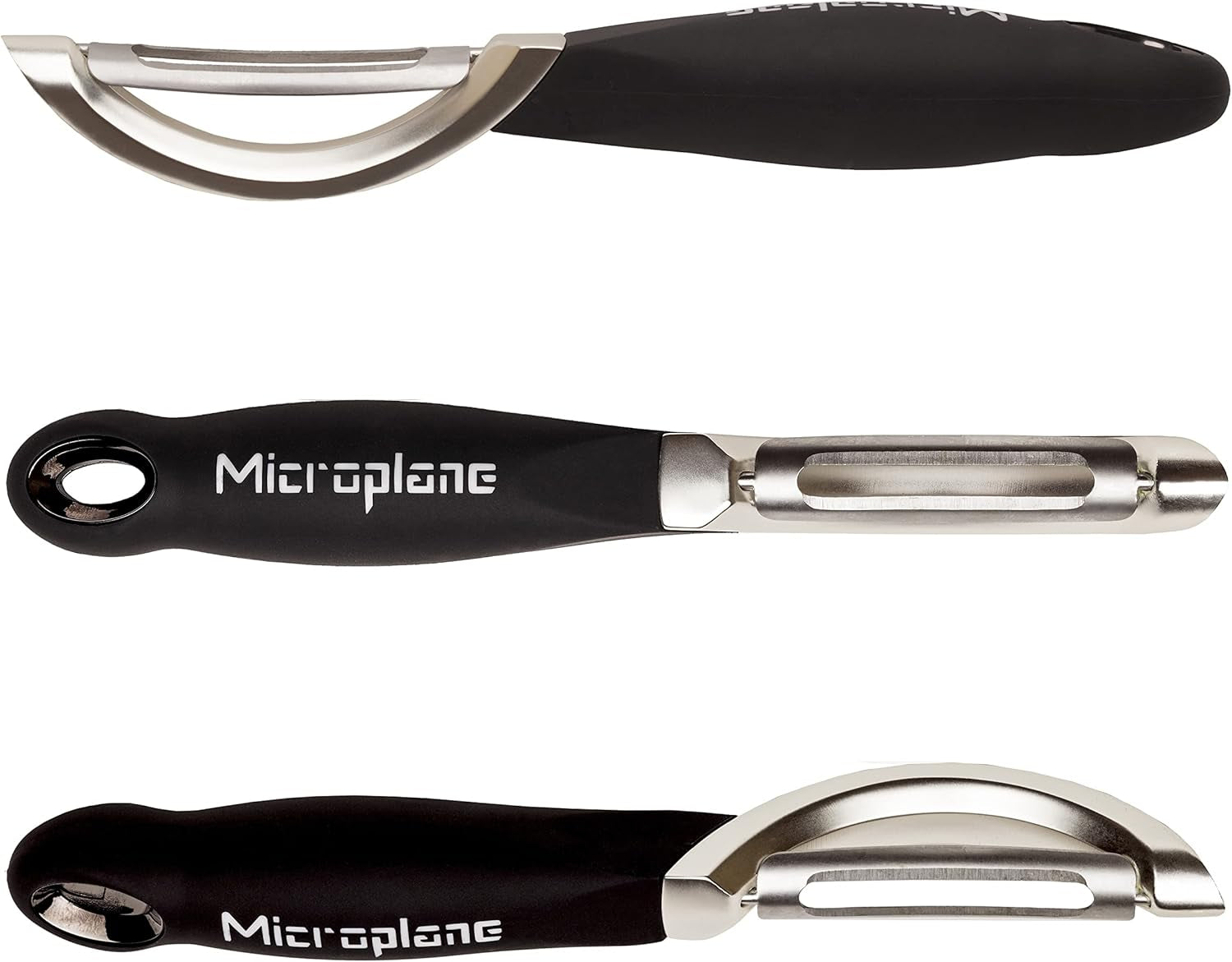 Microplane Stainless Steel Professional Swivel Peeler, Sharp Blade for Effortless Peeling of Hard Fruits and Vegetables, Kitchen Peeler for Home Cooks and Professional Chefs