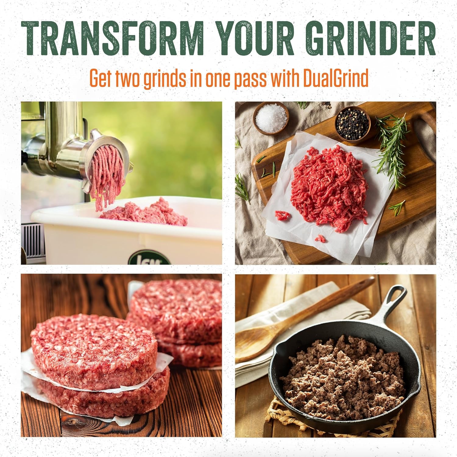 LEM Products #12 DualGrind Adapter, Stainless Steel Meat Grinder Attac