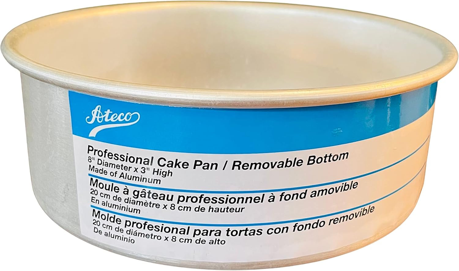 Ateco 8-Inch Round Cake Pan with Removable Bottom