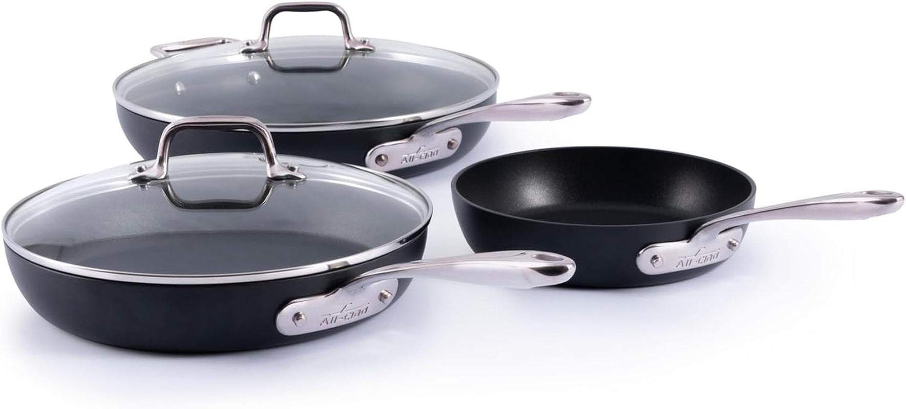 All-Clad HA1 Expert Hard Anodized Nonstick Fraying Pan 10" Skillet, Dishwasher-Safe, Oven-Safe Up to 500°F Compatible with All Stovetops (Gas, Electric & Induction) - Black