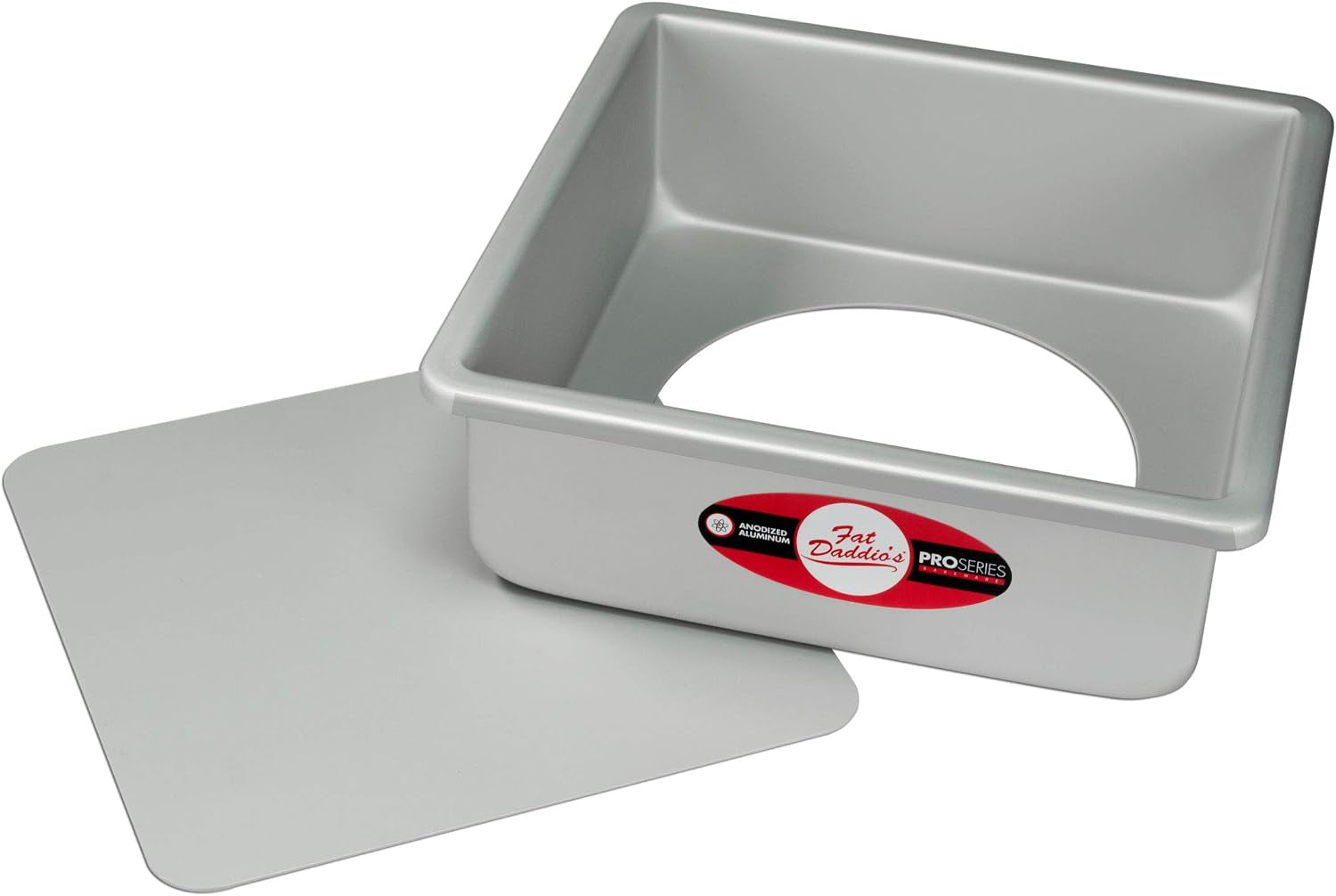 Fat Daddio's PSQCC-663 Removable Bottom Square Cake Pan, 6 x 6 x 3 Inc