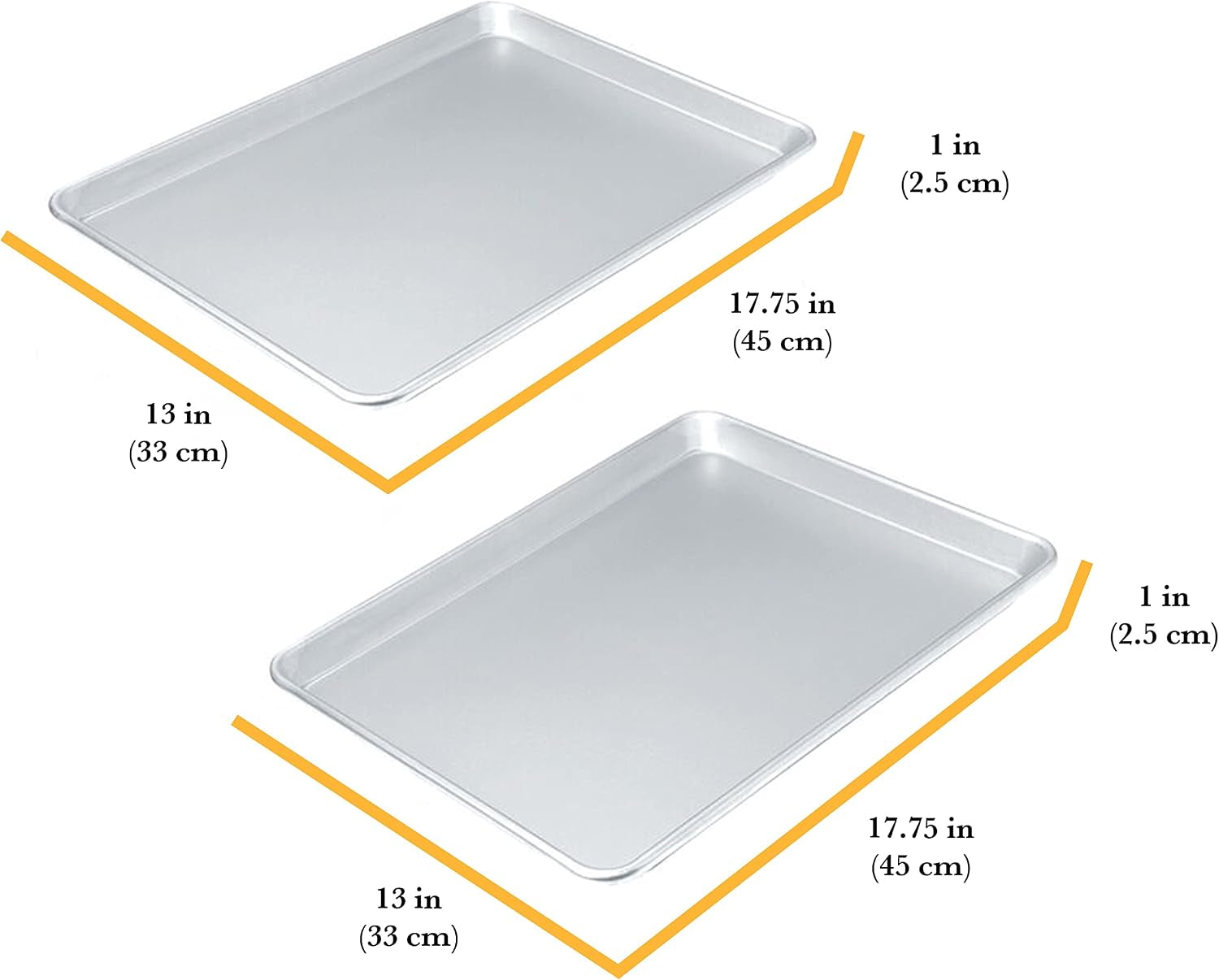 Chicago Metallic Commercial II Traditional Uncoated Jelly Roll Pan Set 16.75" × 12"