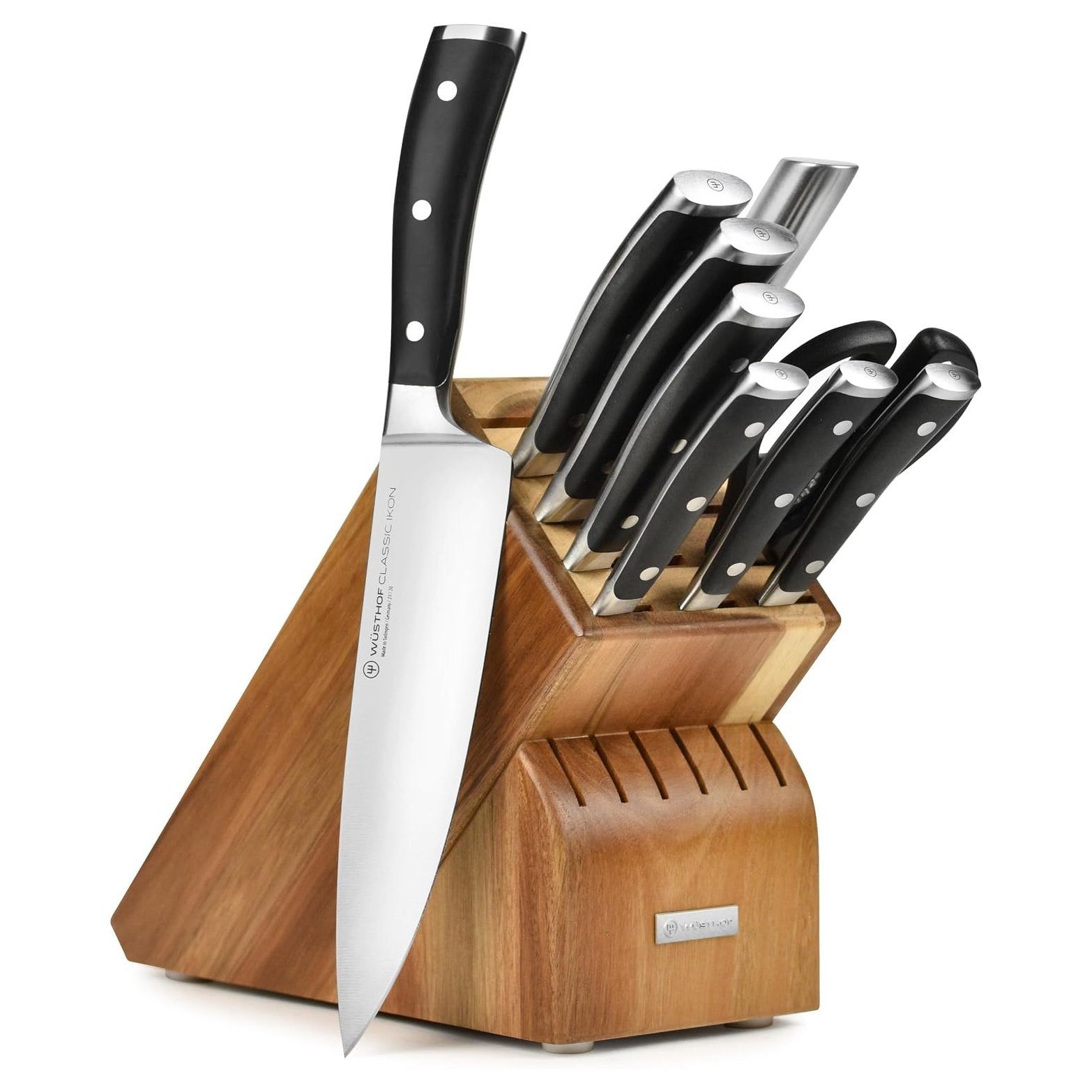 10 Piece Kitchen Knife Set with Acacia Block
