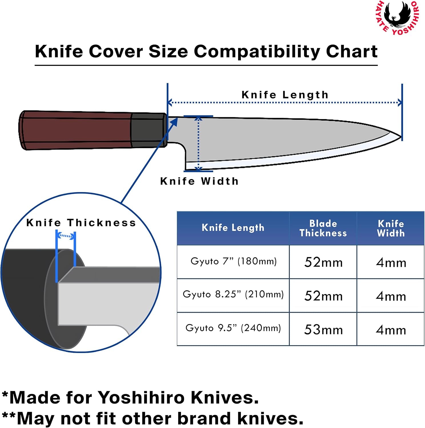 Yoshihiro Saya Sheath Cover for Gyuto Knife