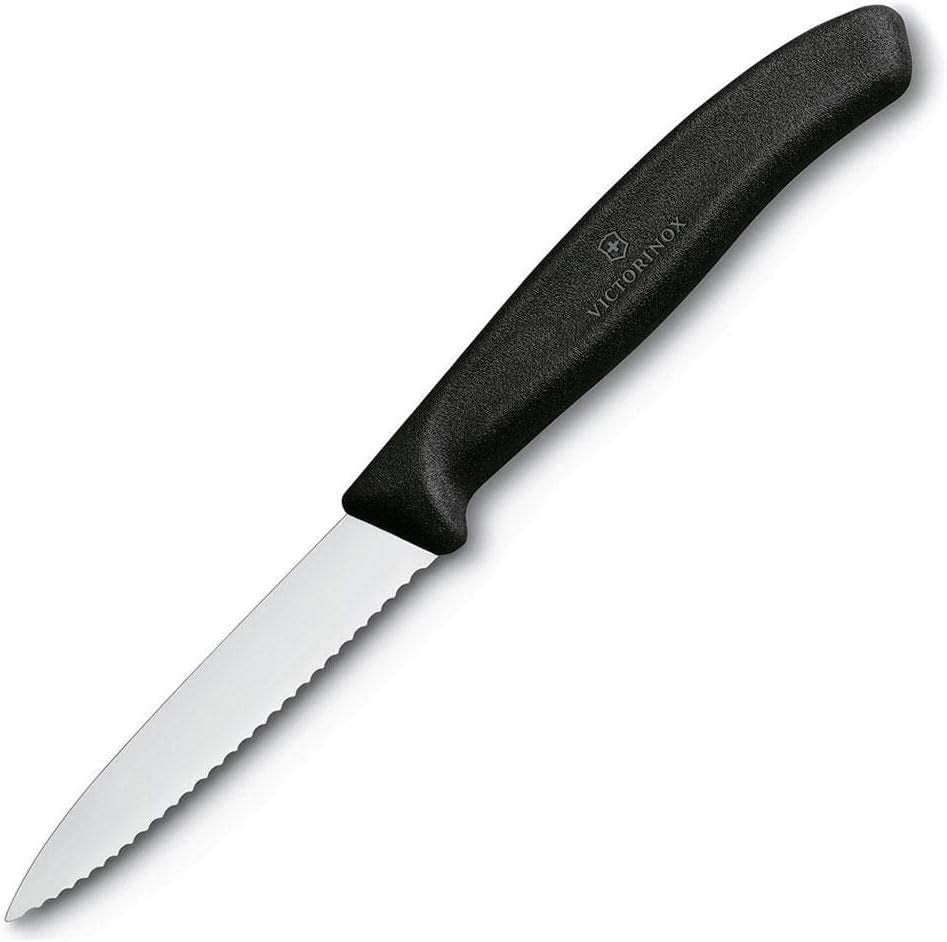 Victorinox Swiss Classic 3.25 Inch Serrated Paring Knife Black