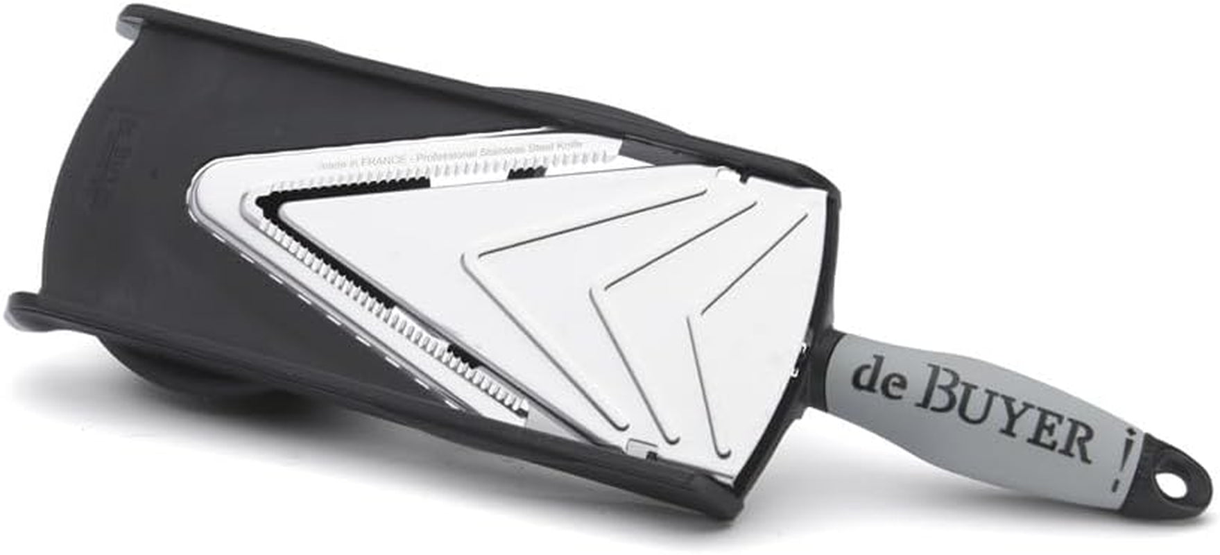DeBuyer Konra Axis Mandoline Stainless Steel Food Fruit Veg Slicer in Black