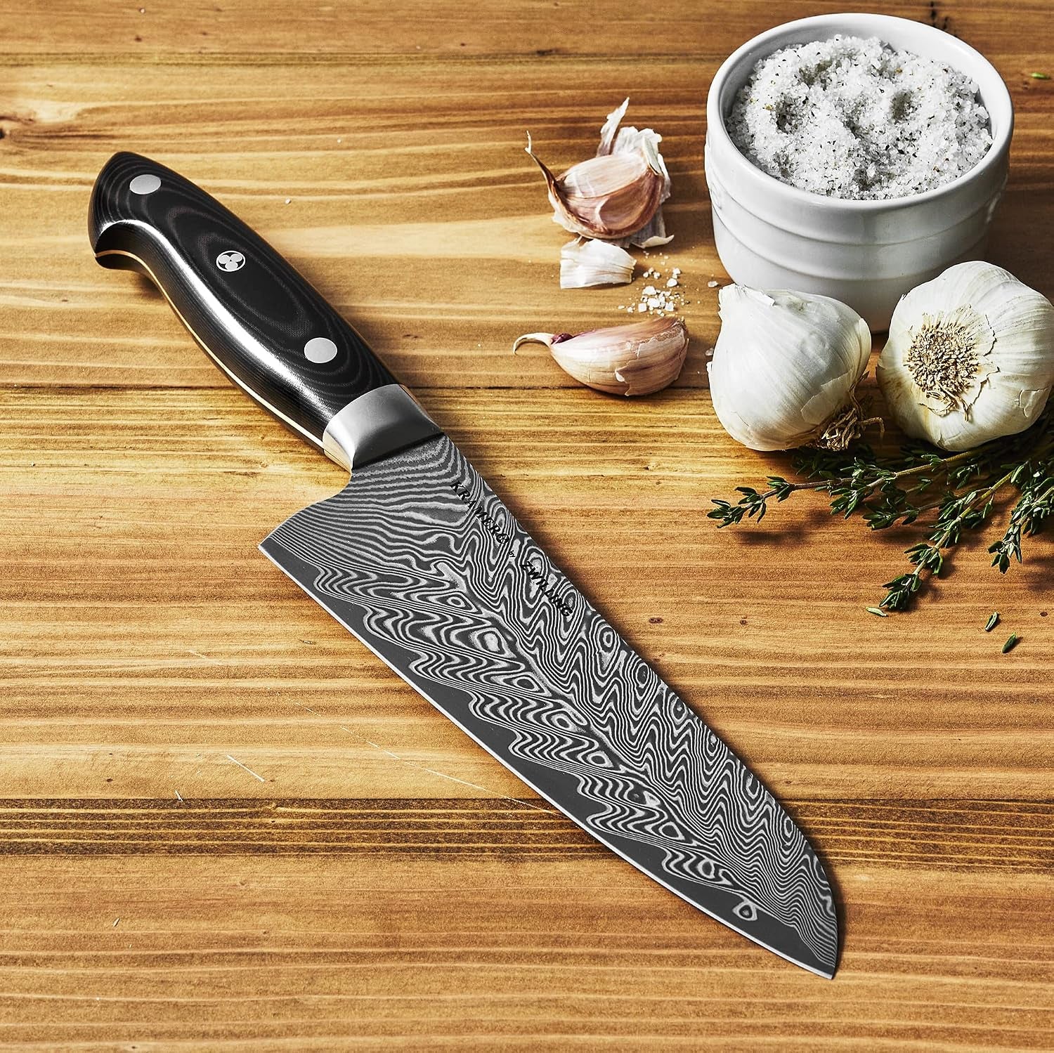 7 Inch Damascus Santoku Knife