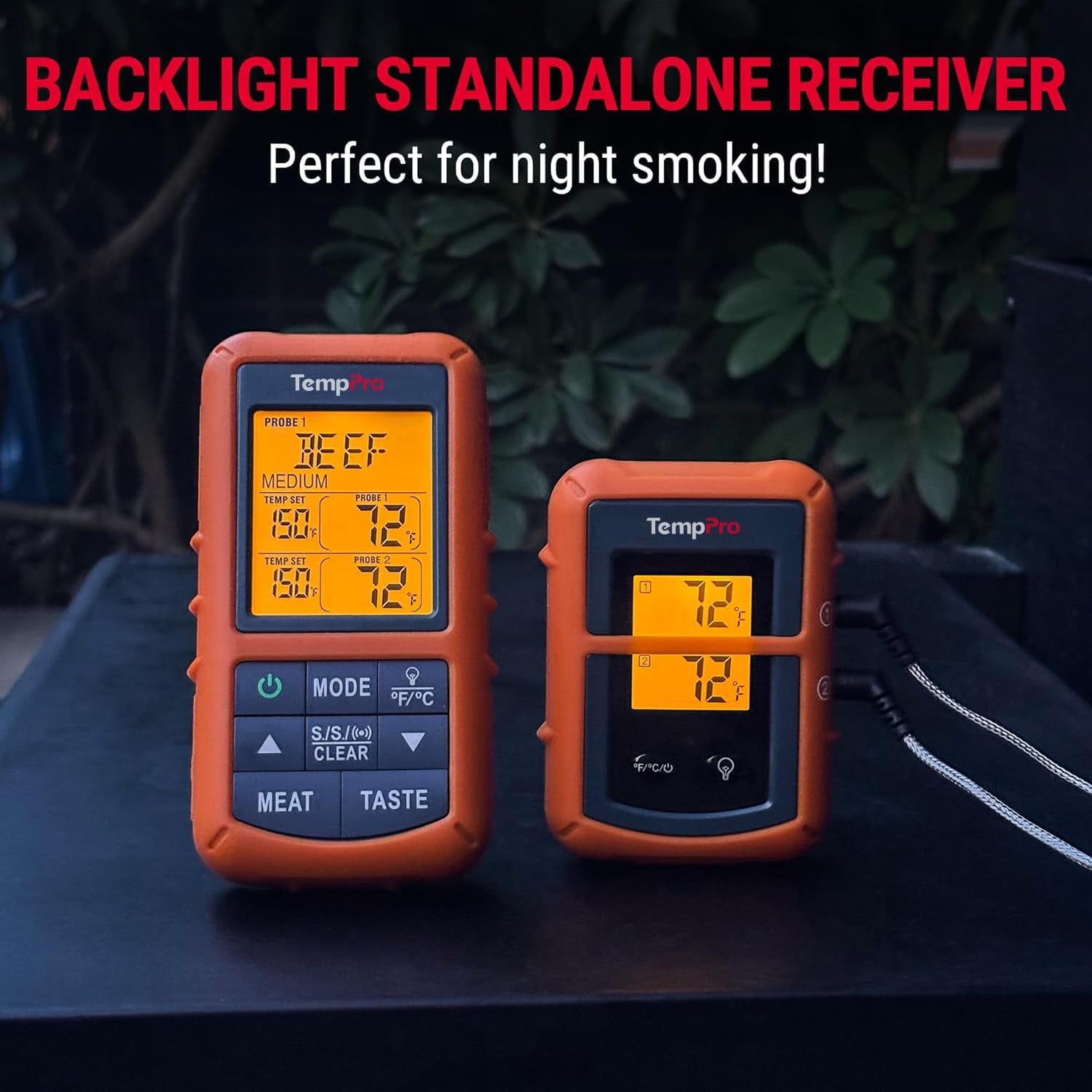 TempPro TP20 500FT Wireless Meat Thermometer with Dual Meat Probe, Digital Cooking Food Meat Thermometer Wireless for Smoker BBQ Grill Thermometer Beef Steak Turkey Thermometer (Previously ThermoPro)