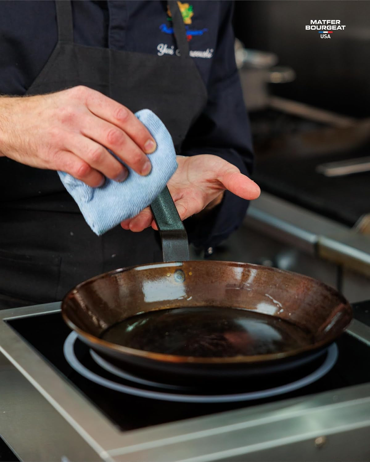 Bourgeat Black Carbon Steel Frying Pan, 10 1/8"