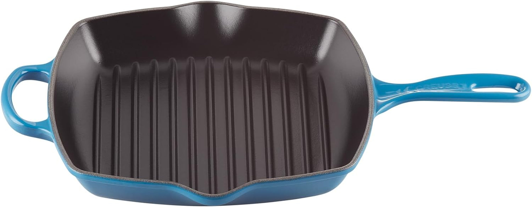 Le Creuset Enameled Cast Iron Signature Square Skillet Grill, 10.25"