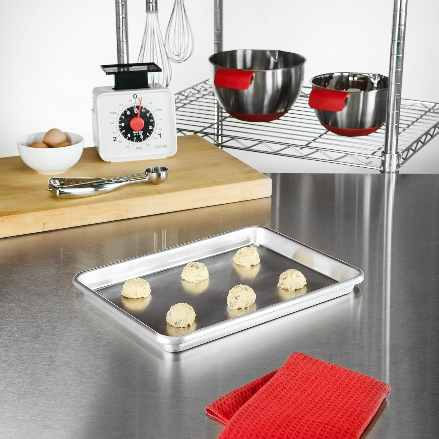 Fat Daddio's Natural Aluminum Quarter Sheet Pan, 2-Pack