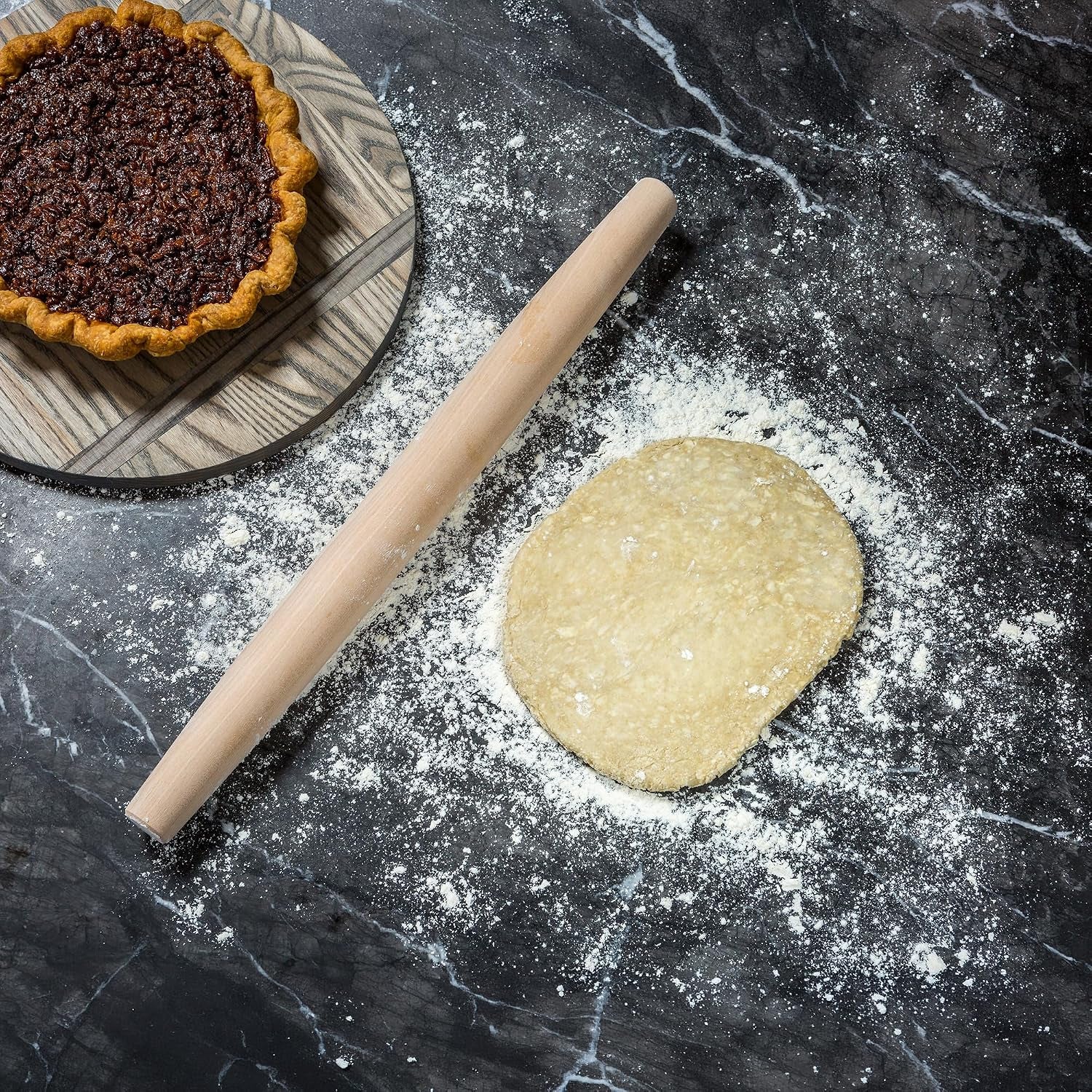 J.K. Adams Maple French Rolling Pin, Brown