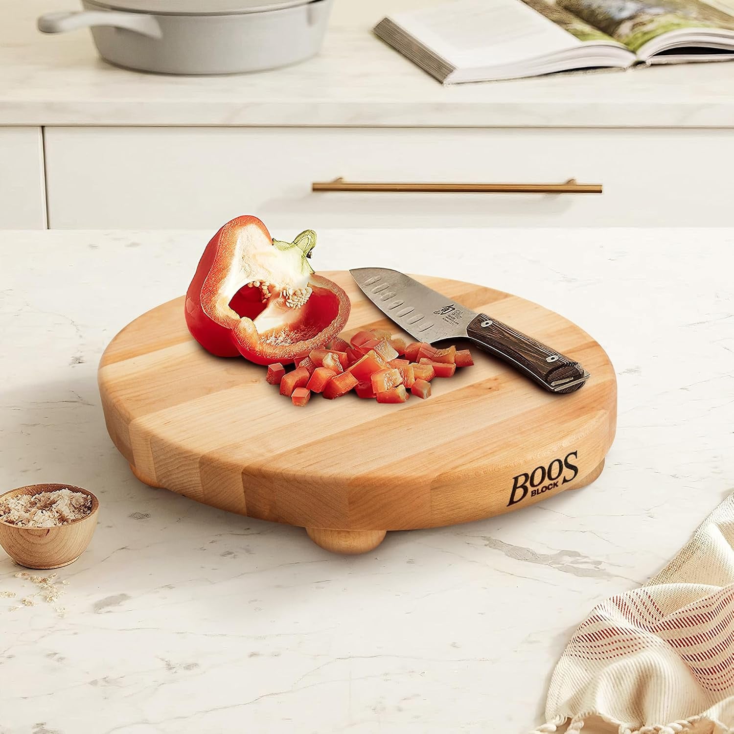 Round Maple Butcher Block Cutting Board