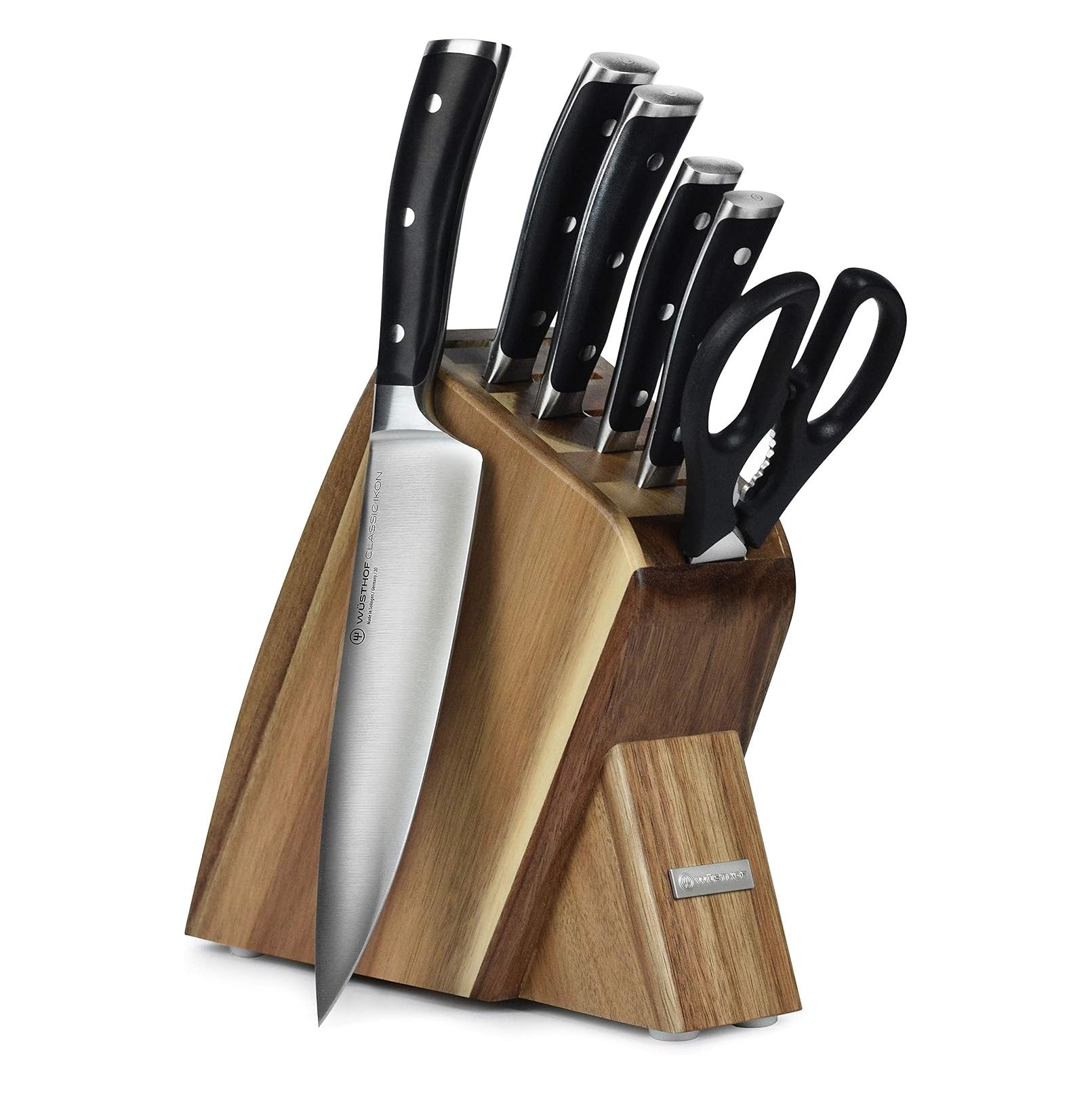 7 Piece Slim Knife Set with Acacia Block