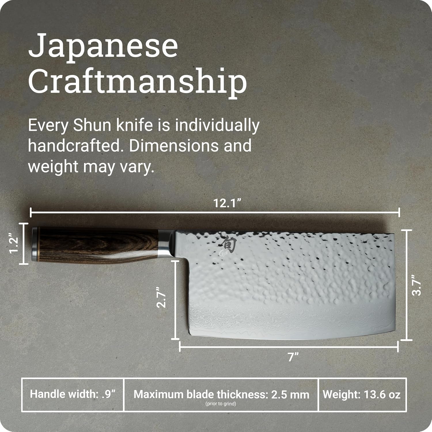 7 Inch Damascus Vegetable Cleaver