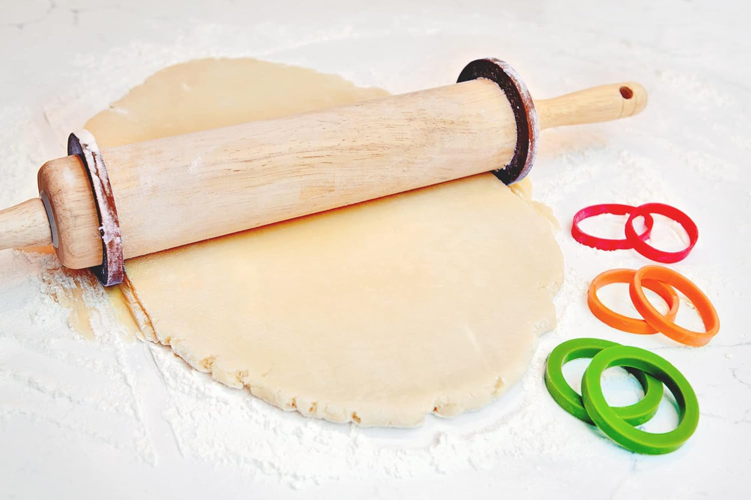 Silicone Rolling Pin Bands 8 Piece Set
