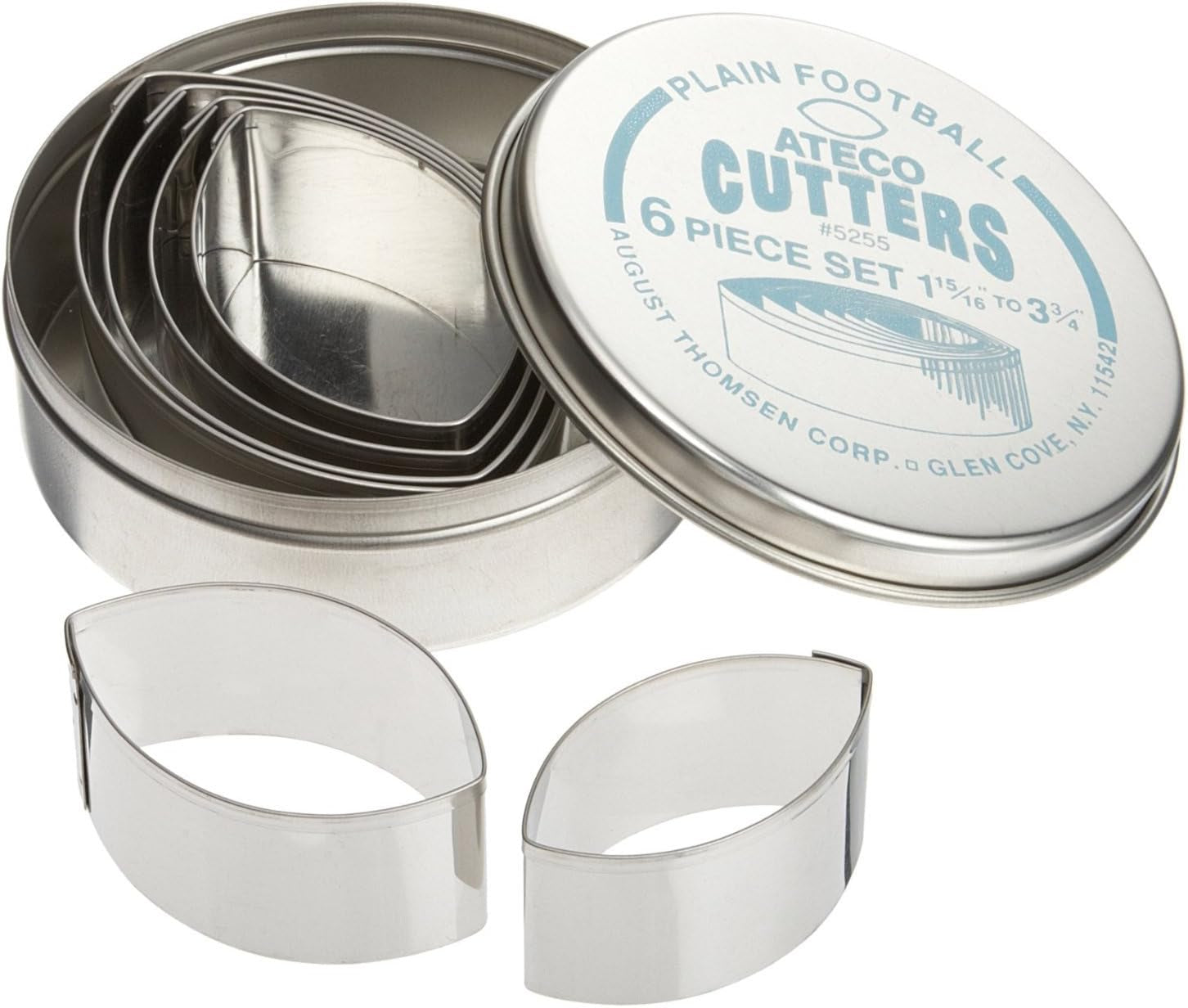 Ateco Plain Edge Round Cutters in Graduated Sizes, Stainless Steel, 11