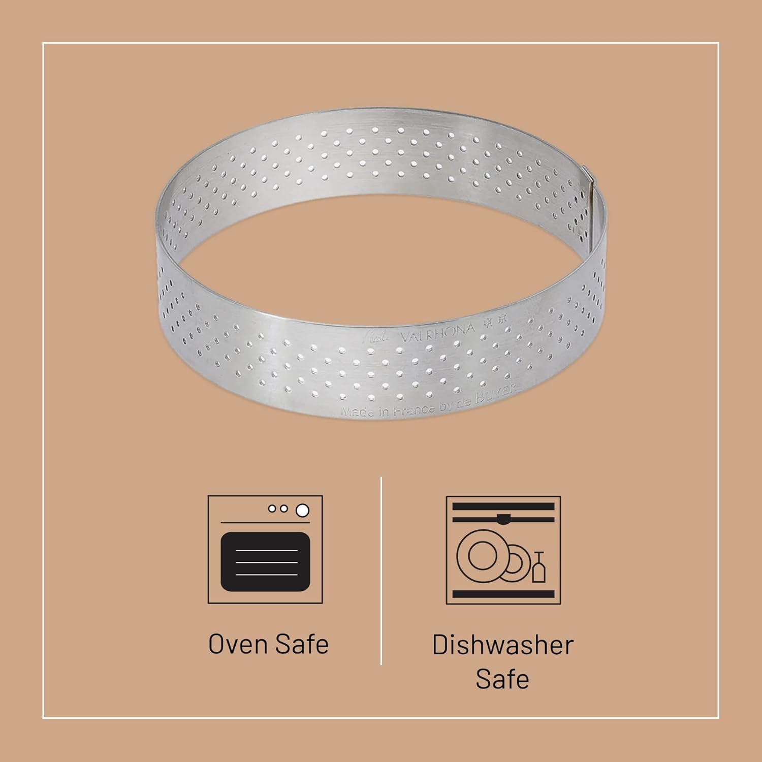 de Buyer Perforated Round Tart Ring 3 Inch