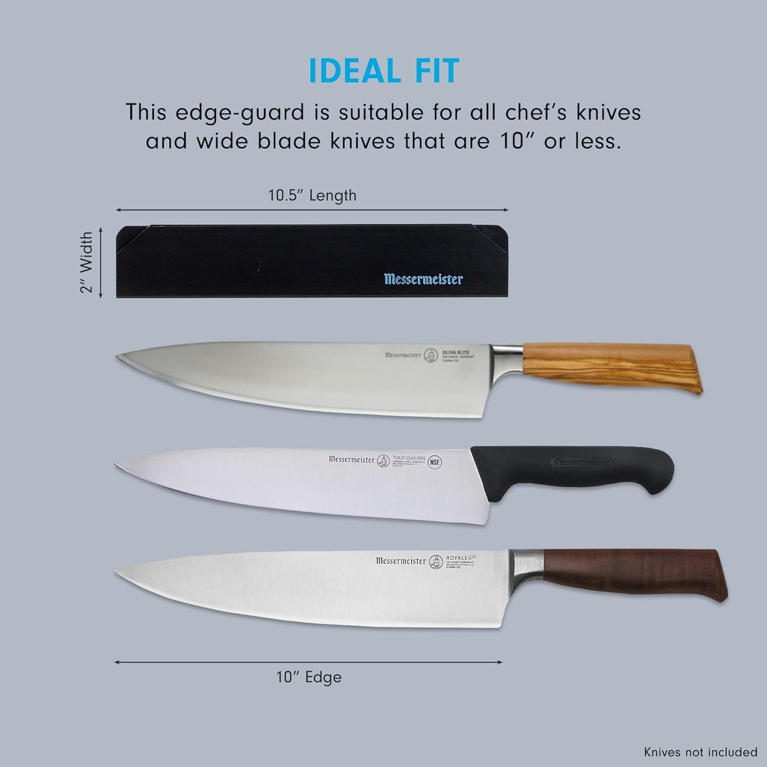 Messermeister 10" Chef's Edge Guard Black