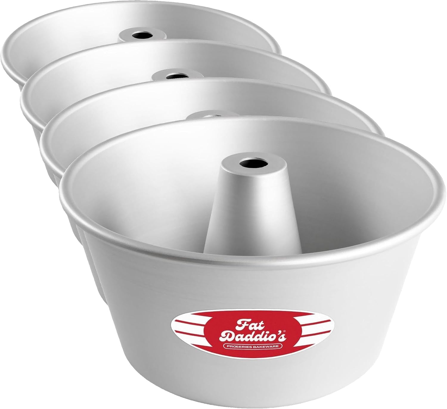 Fat Daddio's PAF-10425 Anodized Aluminum Angel Food Cake Pan, 10 Inch