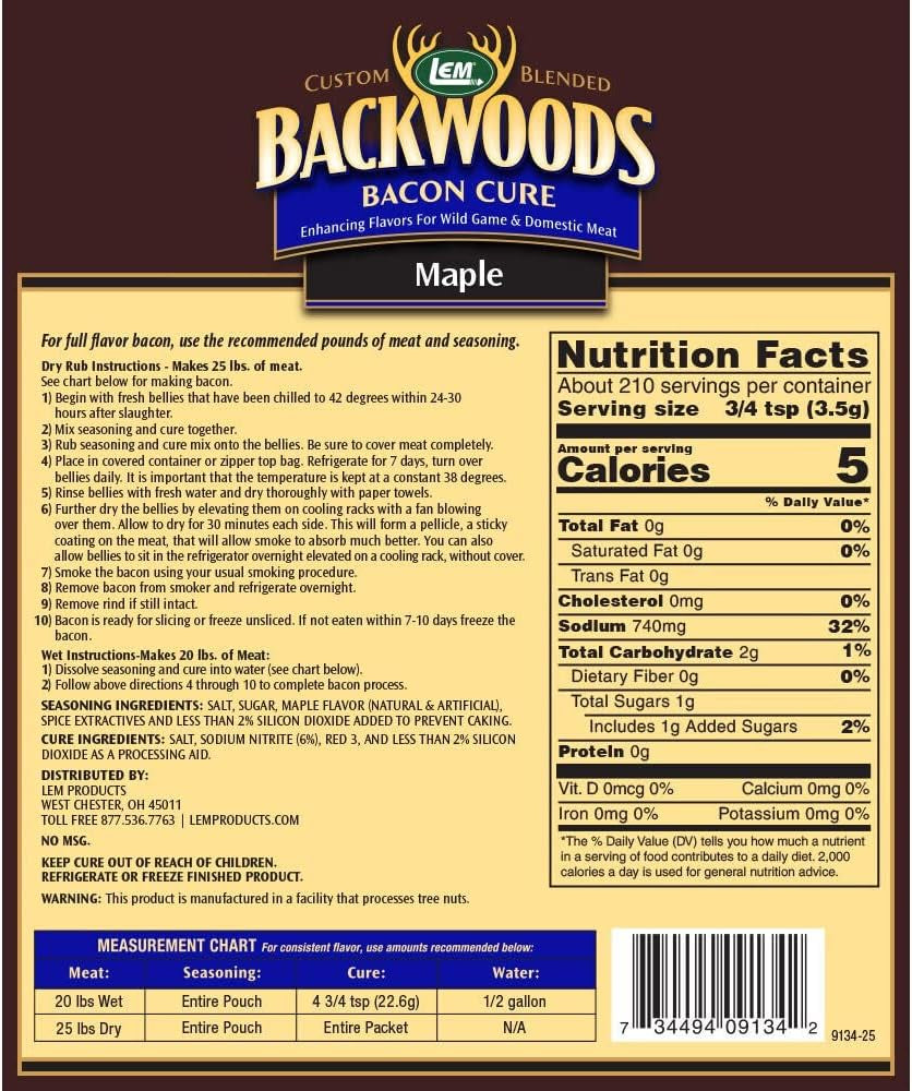 LEM Backwoods Maple Bacon Cure
