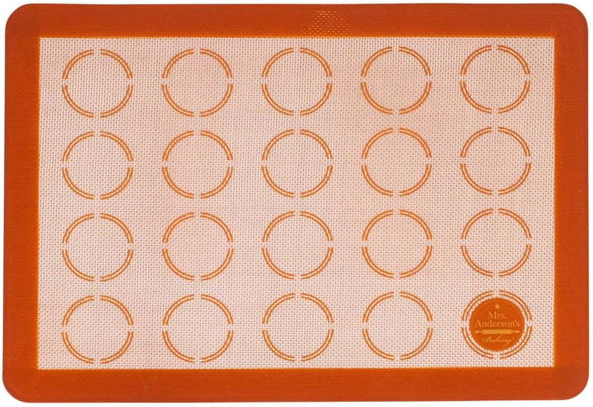 Mrs. Anderson's Baking Non-Stick Silicone Baking Mat - Reusable Oven Liner & Pastry Mat - For Breads, Cookies, Roasting & More - Baker’s Essentials - Heat-Resistant to 480°F - Toaster Oven Baking Mat
