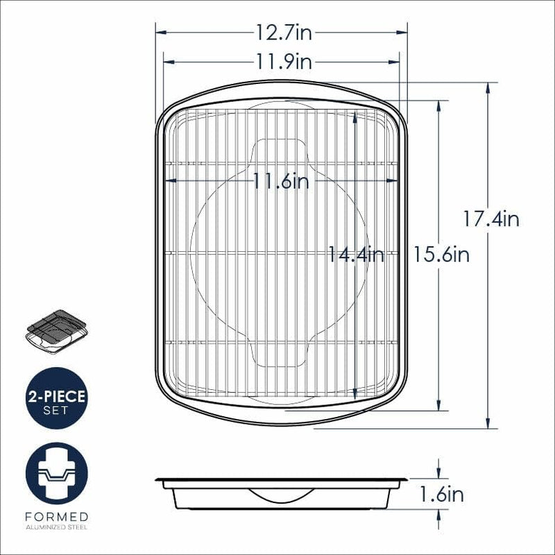 Nordic Ware Naturals Half Sheet Pan with Cooling Rack Set