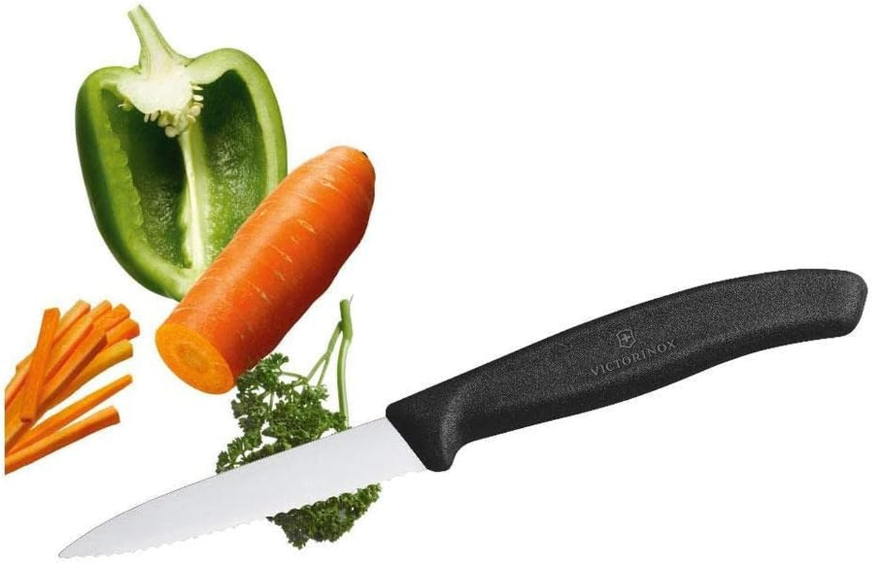 Victorinox Swiss Classic 3.25 Inch Serrated Paring Knife Black