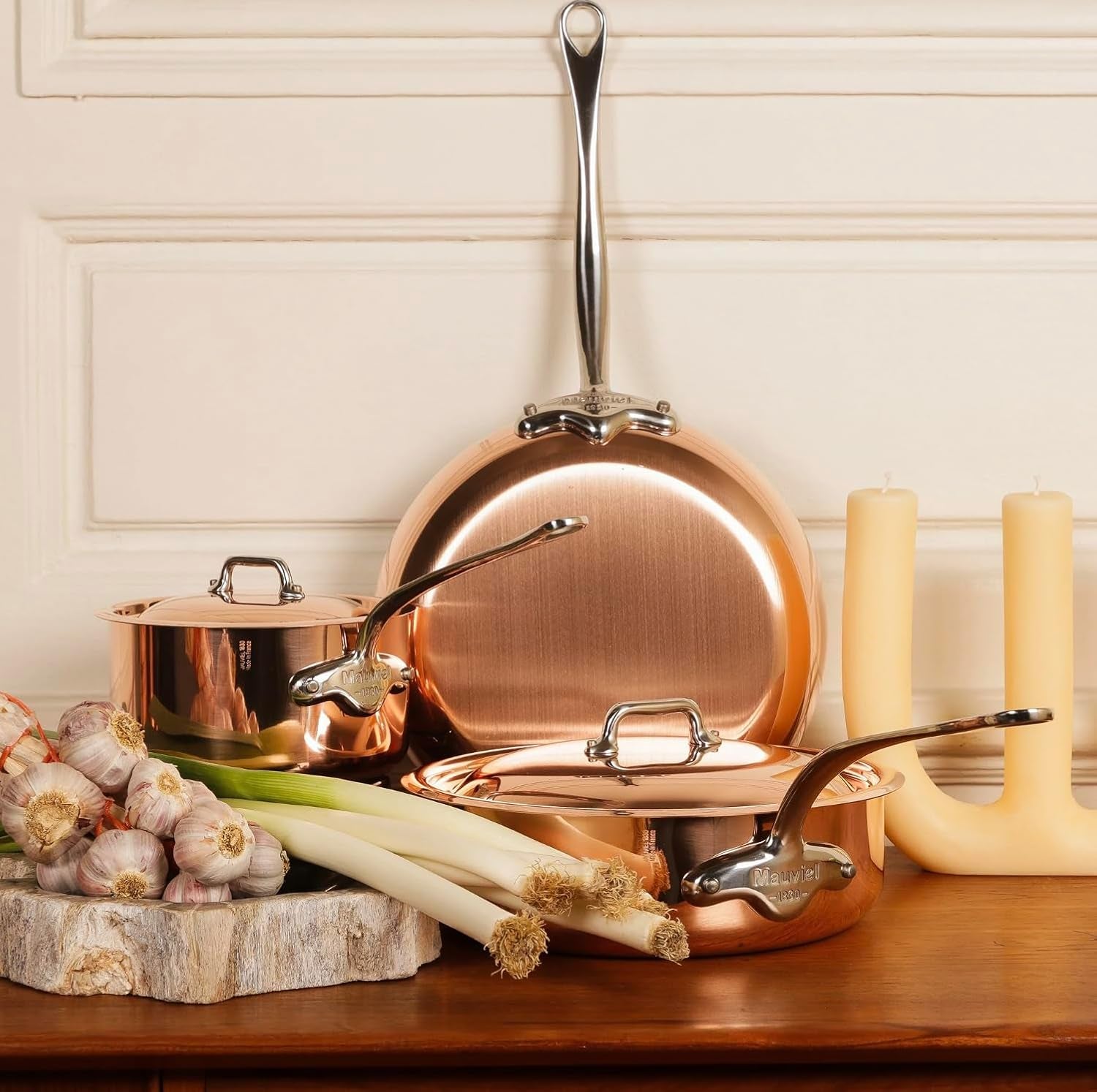 Mauviel M'Heritage 150 S 1.5mm Polished Copper & Stainless Steel Fryin