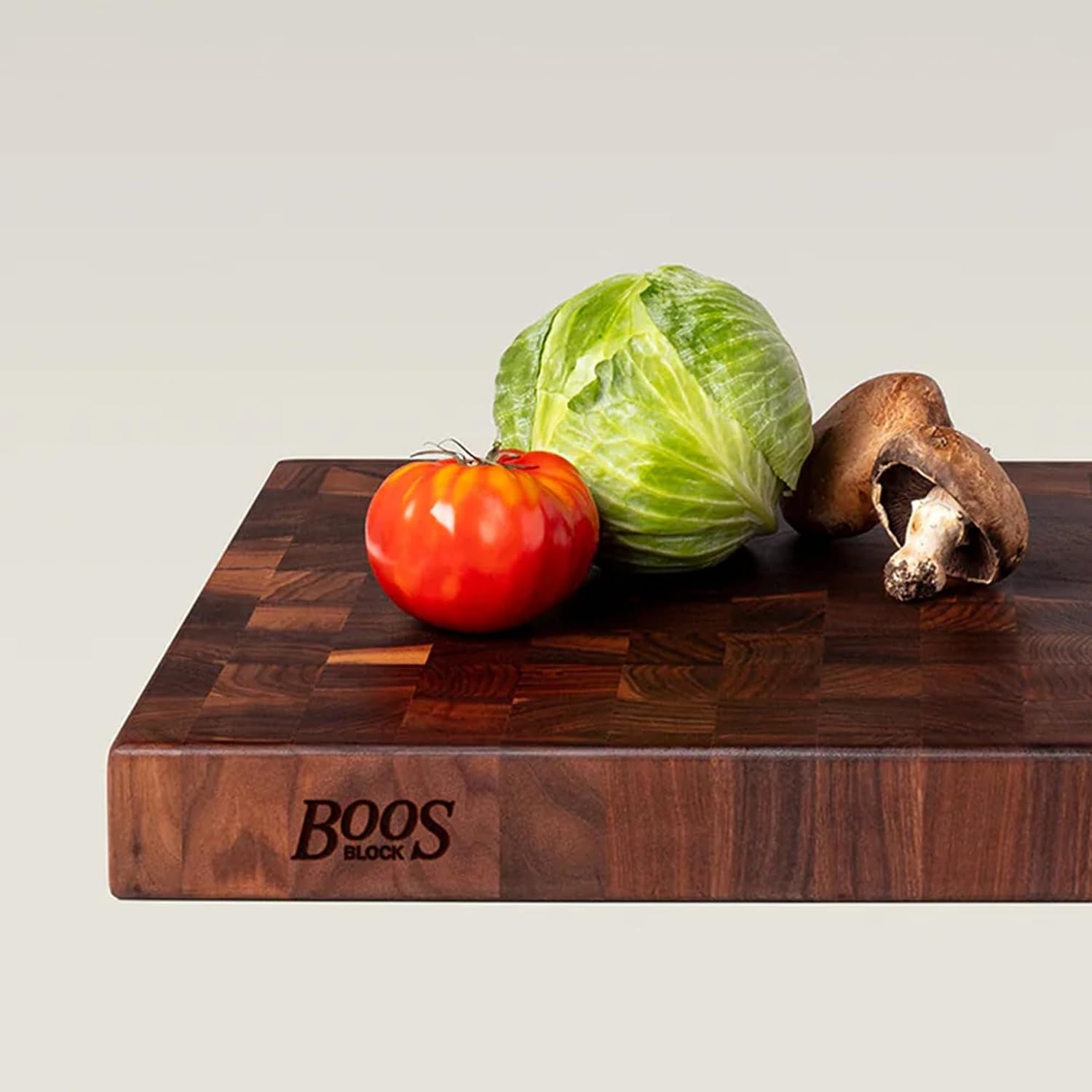 John Boos CCB Series Rectangular Wooden Walnut Cutting Board 18”x12” – 1.75” Thick, 12-lb Reversible Butcher Block with End-Grain & Finger Grips – Made in the USA