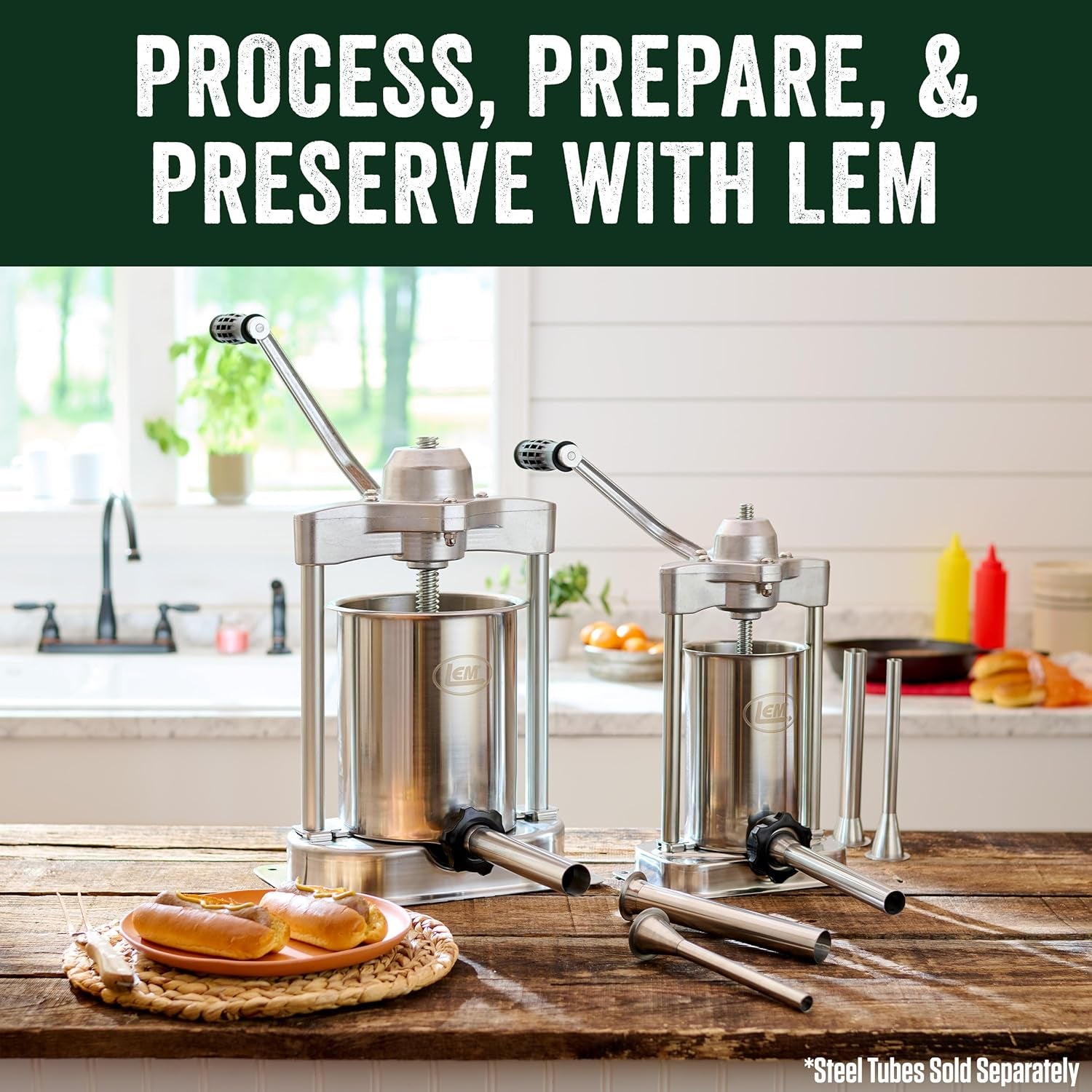 LEM 5-Lb Stainless Steel Vertical Sausage Stuffer