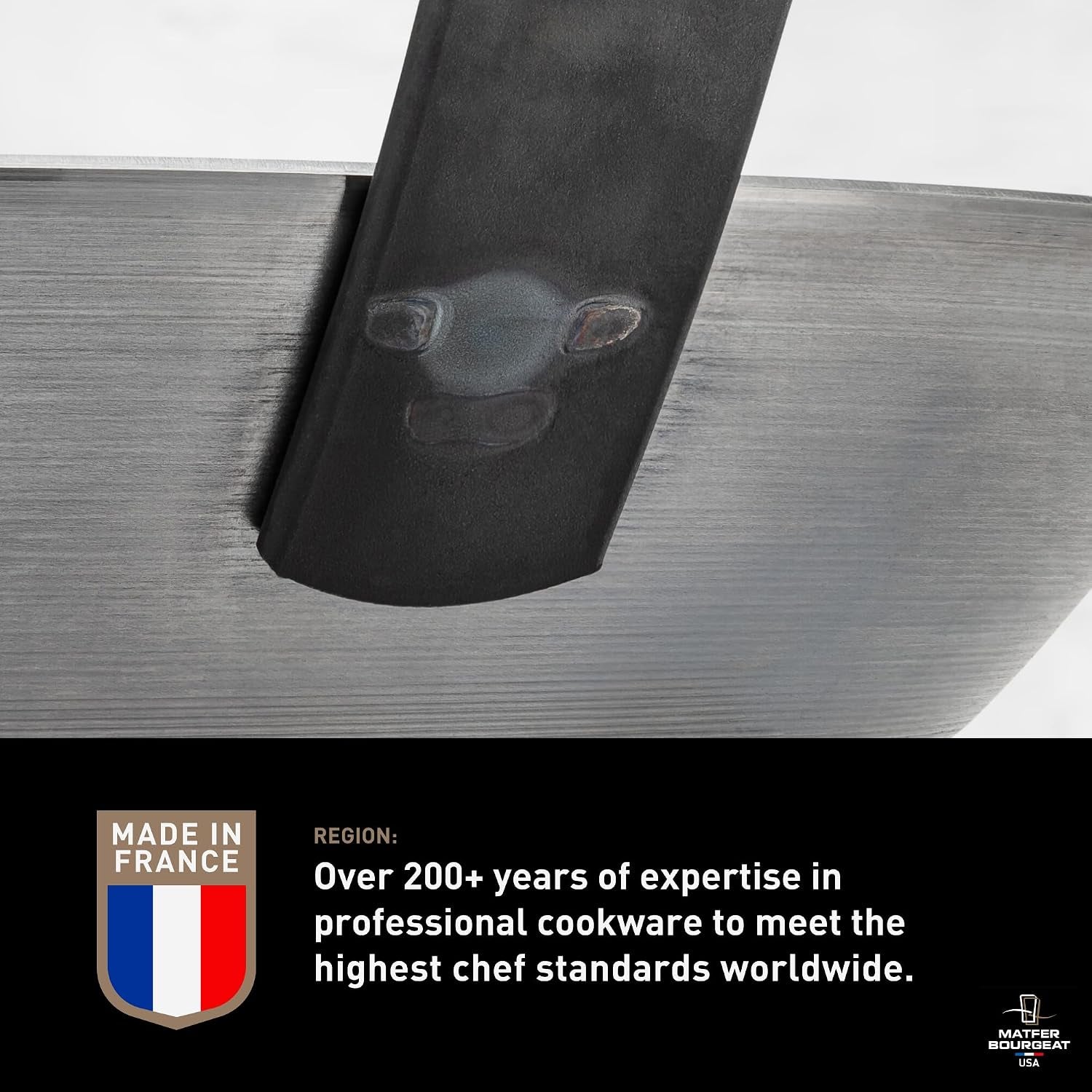 Bourgeat Black Carbon Steel Frying Pan, 10 1/8"