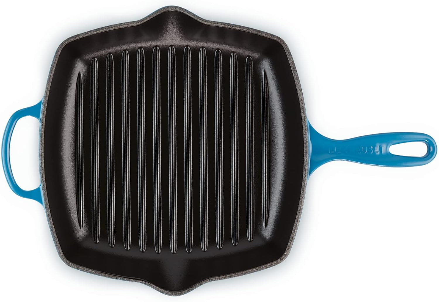 Le Creuset Enameled Cast Iron Signature Square Skillet Grill, 10.25"
