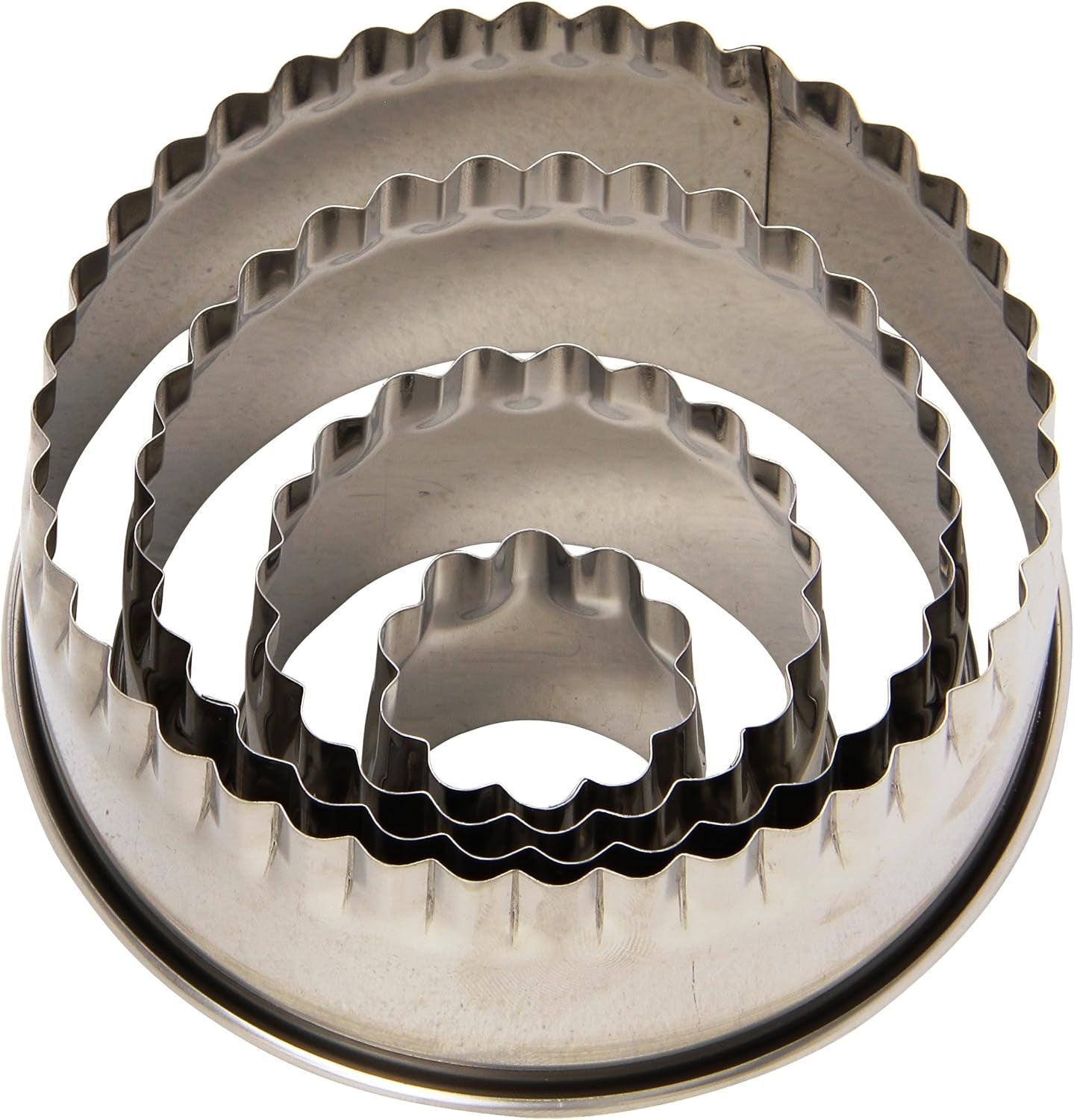 Ateco Plain Edge Round Cutters in Graduated Sizes, Stainless Steel, 11