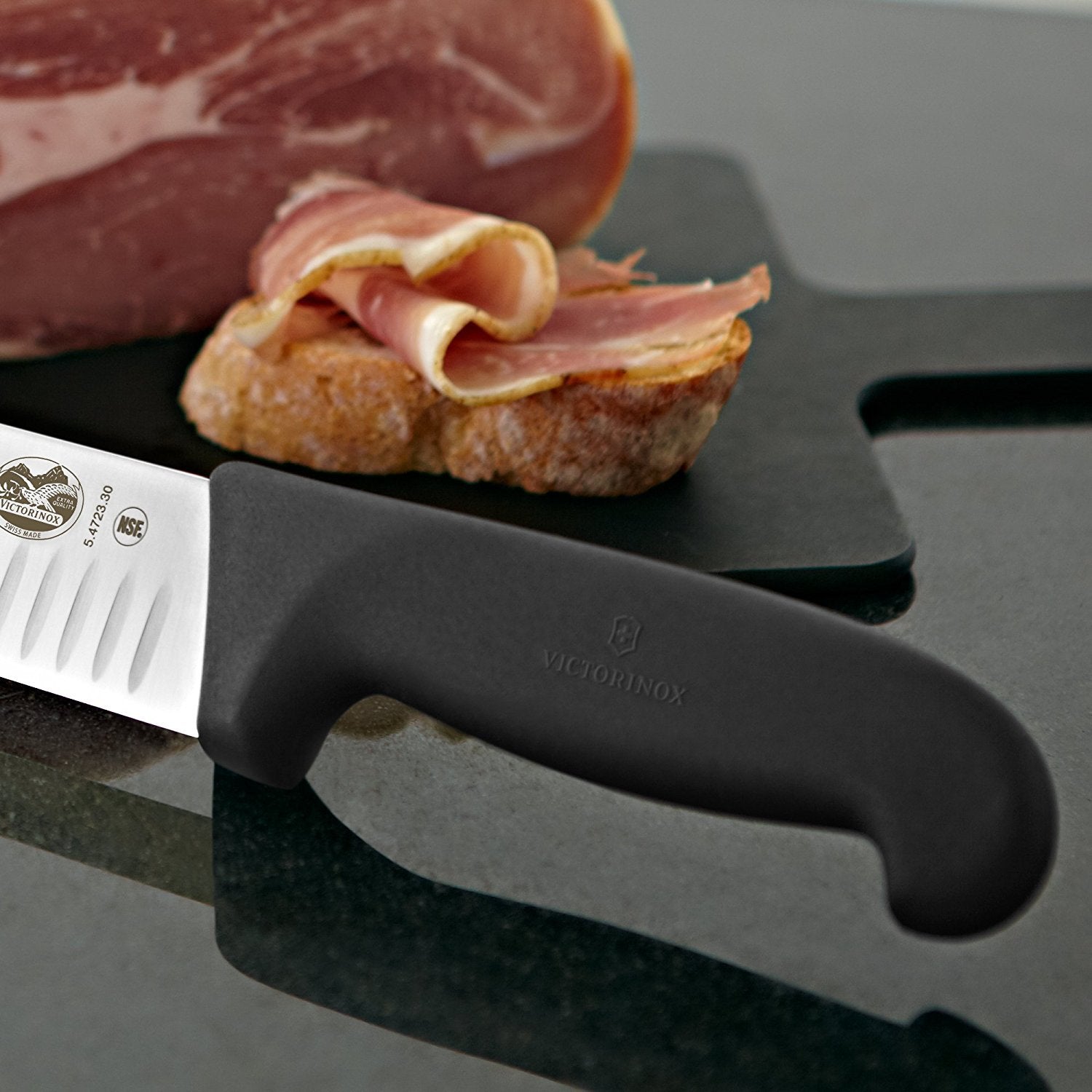 Victorinox 12 Inch Slicing Knife with Granton Blade and Fibrox Pro Handle