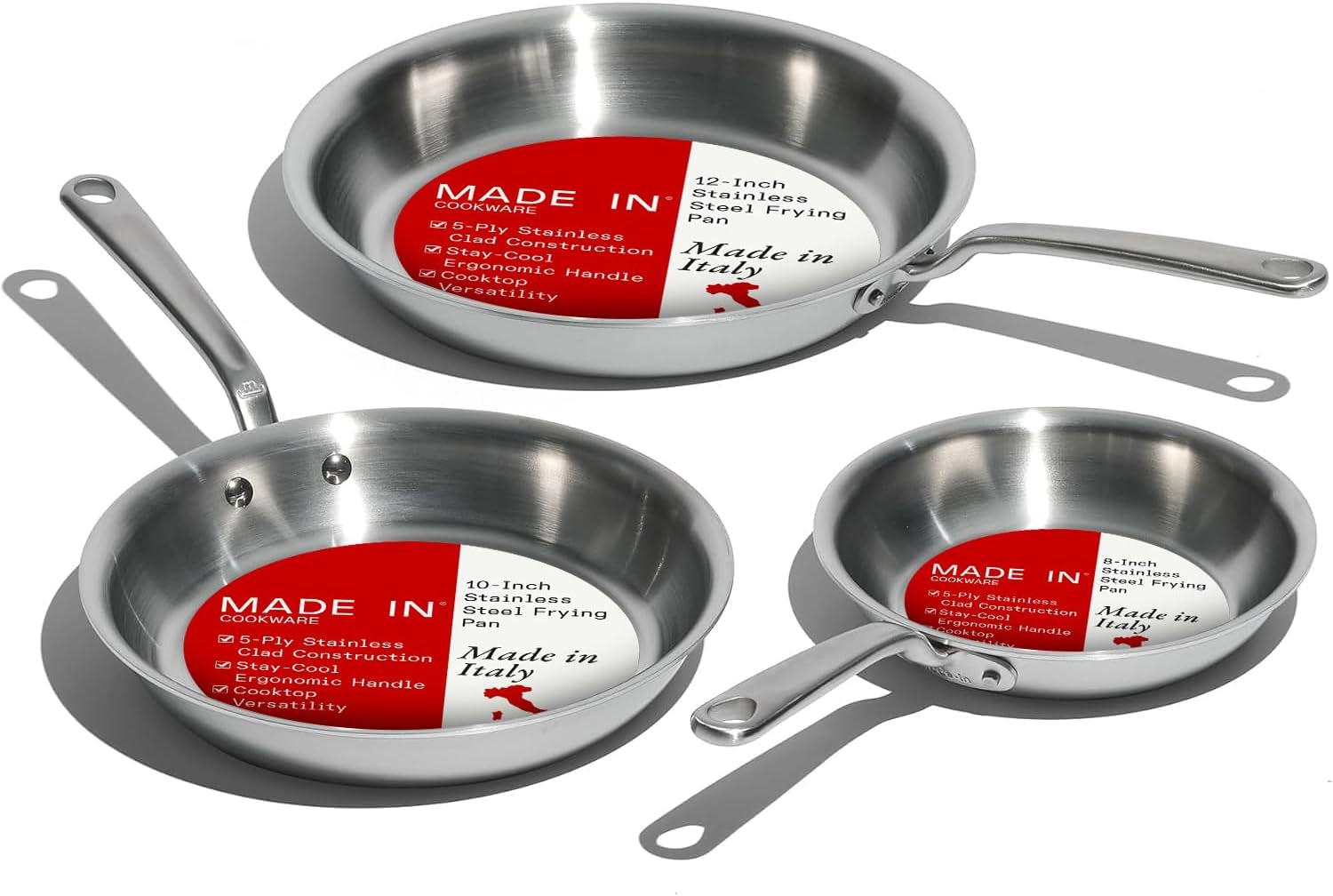 Made In 12-Inch Stainless Clad Fry Pan