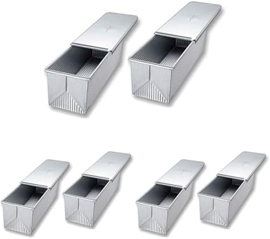USA Pan Bakeware Pullman Loaf Pan With Cover, 9 x 4 inch, Nonstick & Q