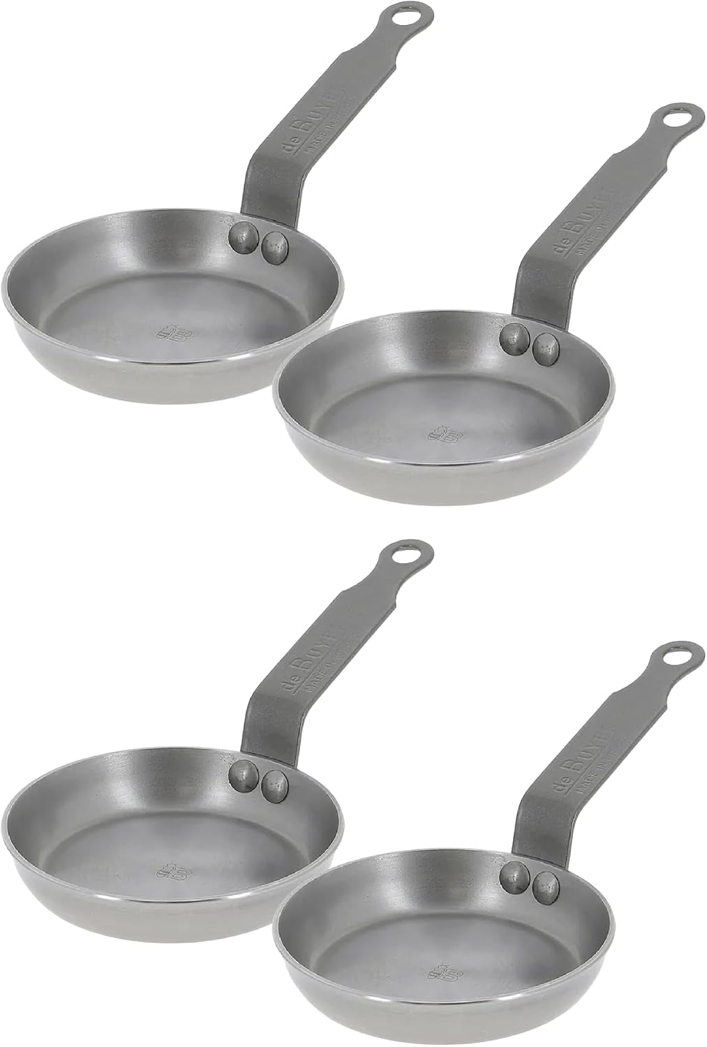 de Buyer MINERAL B Carbon Steel Egg & Pancake Pan - 4.75” Diameter - N