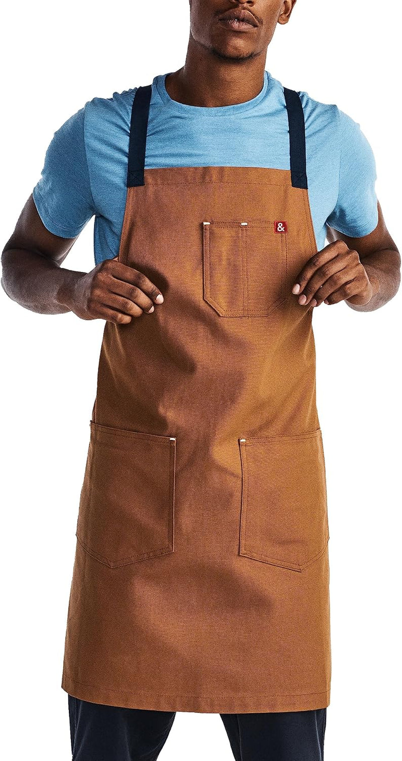 Crossback Chef Apron for Men & Women, Denver Brown