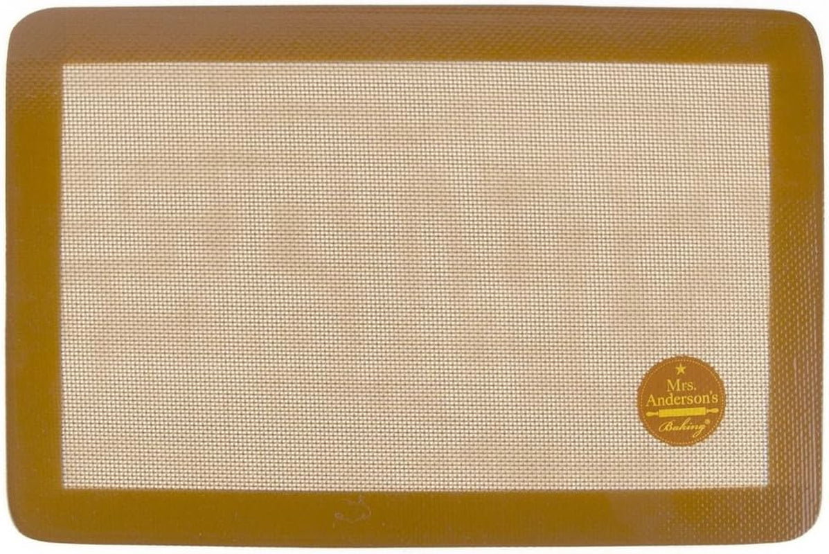 Mrs. Anderson's Baking Non-Stick Silicone Baking Mat - Reusable Oven Liner & Pastry Mat - For Breads, Cookies, Roasting & More - Baker’s Essentials - Heat-Resistant to 480°F - Toaster Oven Baking Mat