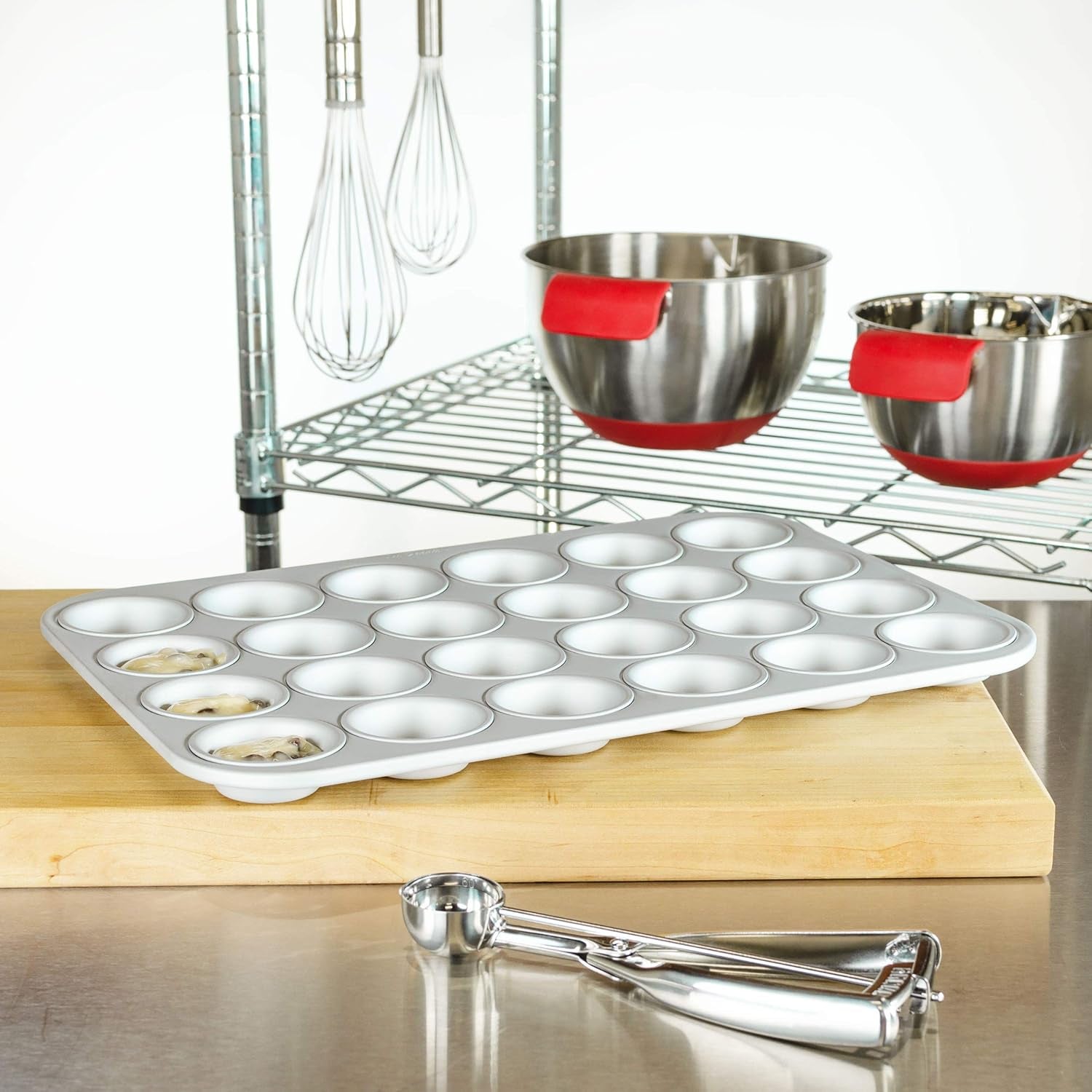 Fat Daddio's Anodized Aluminum Mini Muffin Pan, 11.2 x 15.8 Inch