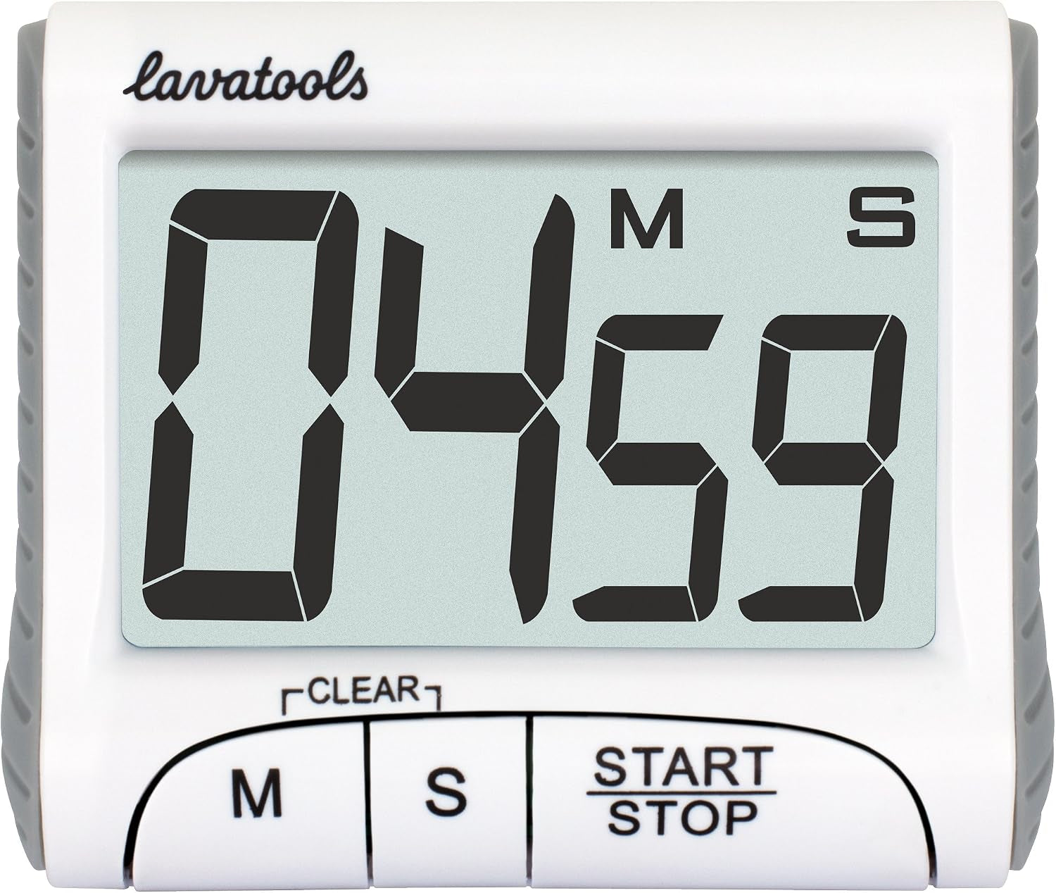 Lavatools KT1 Digital Kitchen Timer & Stopwatch, Large Display, Bold Digits, Simple Operation, Loud Alarm, Magnetic Kickstand for Cooking and Classroom
