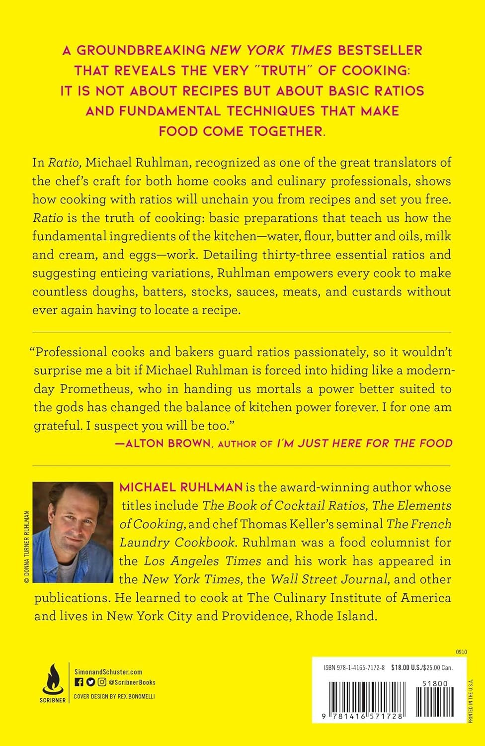 Ratio: The Simple Codes Behind the Craft of Everyday Cooking (Ruhlman'