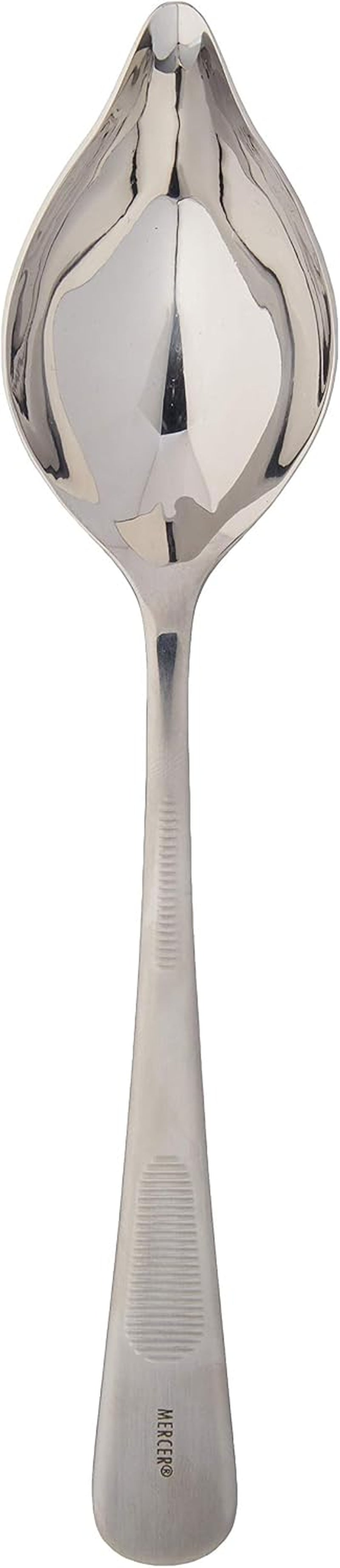 Mercer Culinary 18-8 Stainless Steel Saucier Spoon with Tapered Spout,